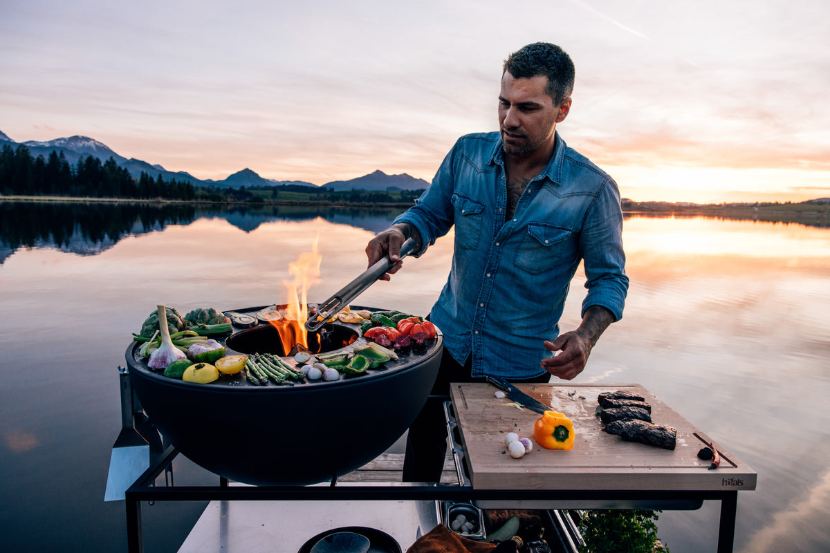 Fire Kitchen BBQ with Höfats Bowl 70 Outdoor Kitchen