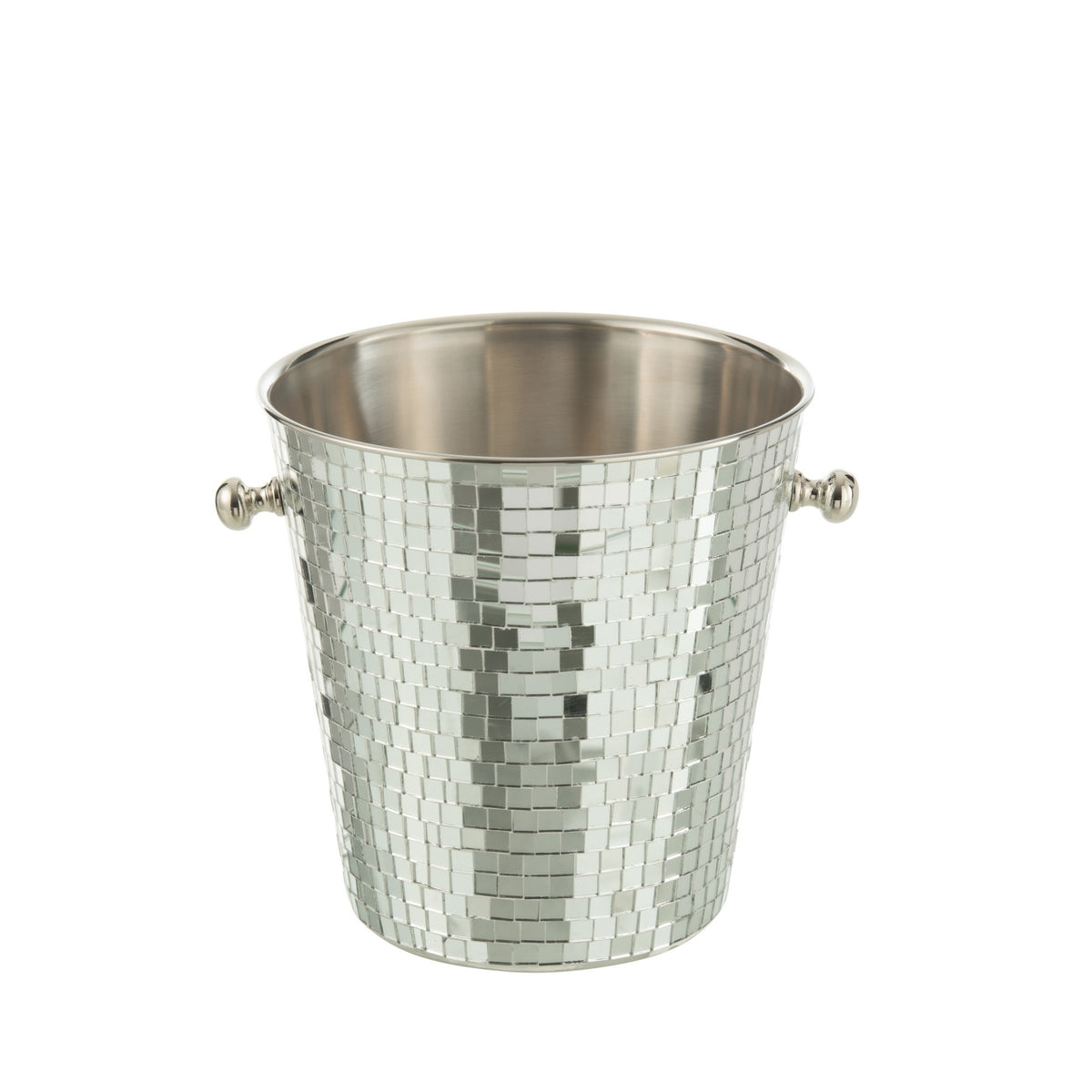 Ice Bucket Mosaic Stainless Steel Silver J-Line