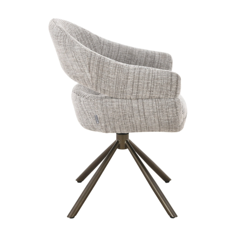 MUST Living Clooney Beige Swivel Dining Chair