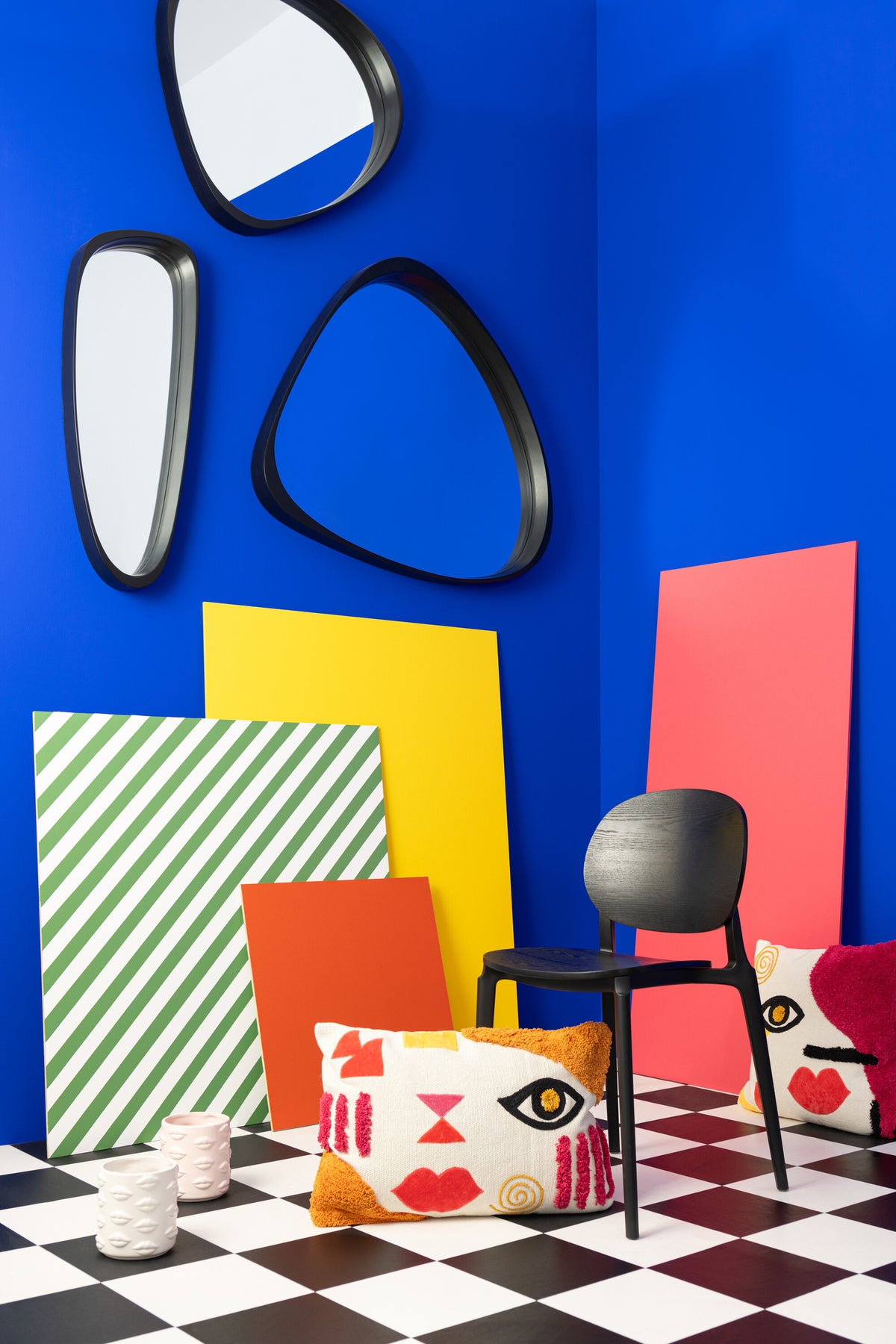 Mirror Giles Mdf/Glass Black Long J-Line