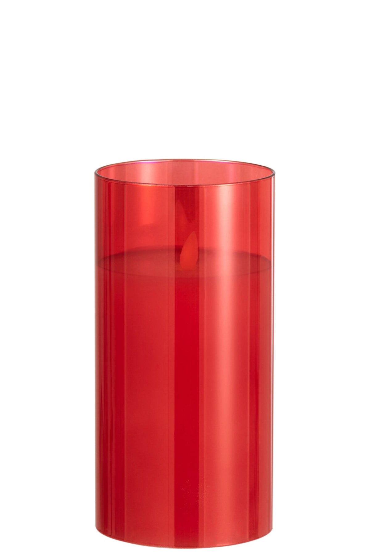 LED Lamp Blown Glass Red Medium
