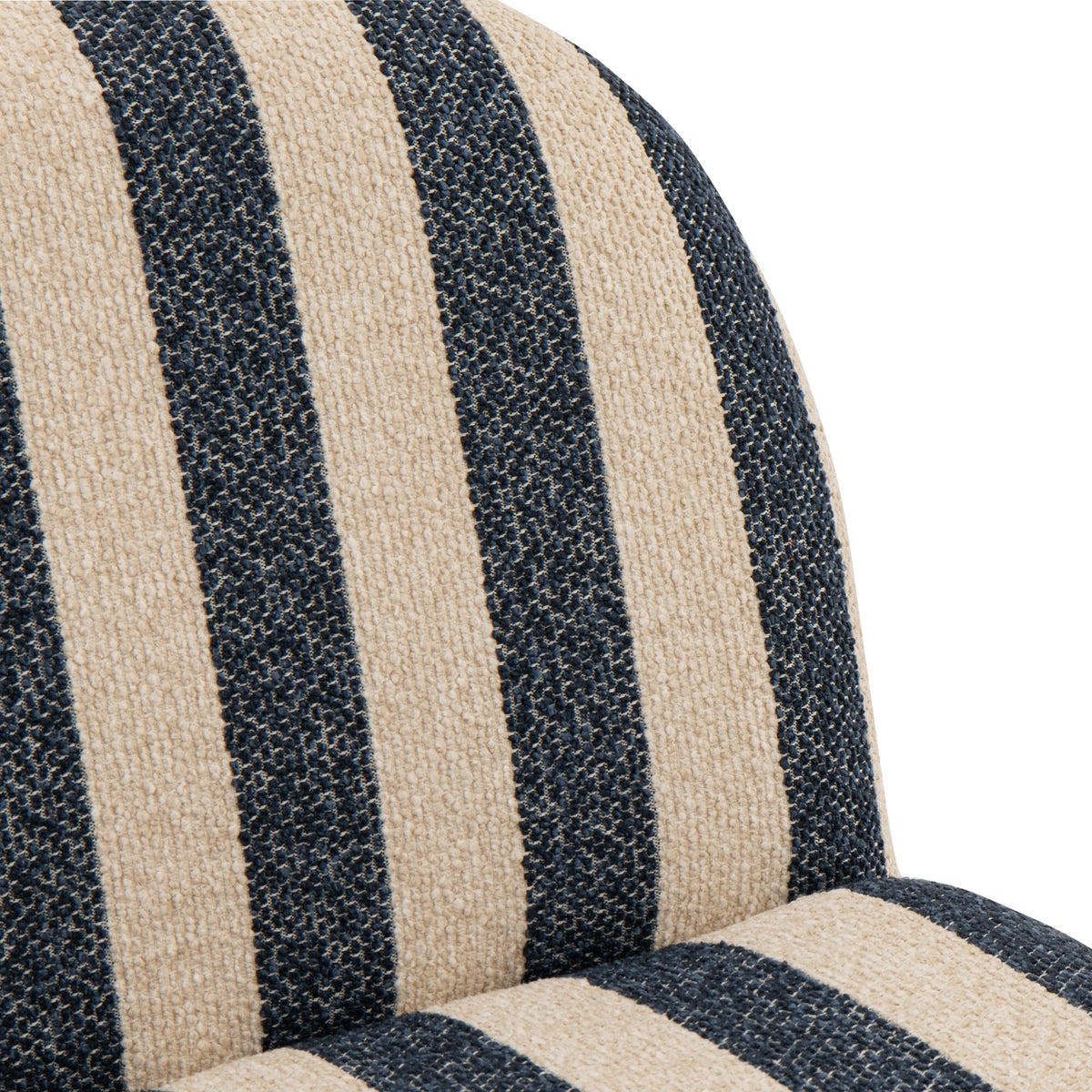 Lounge Chair Striped Fabric Blue/Off-White J-Line