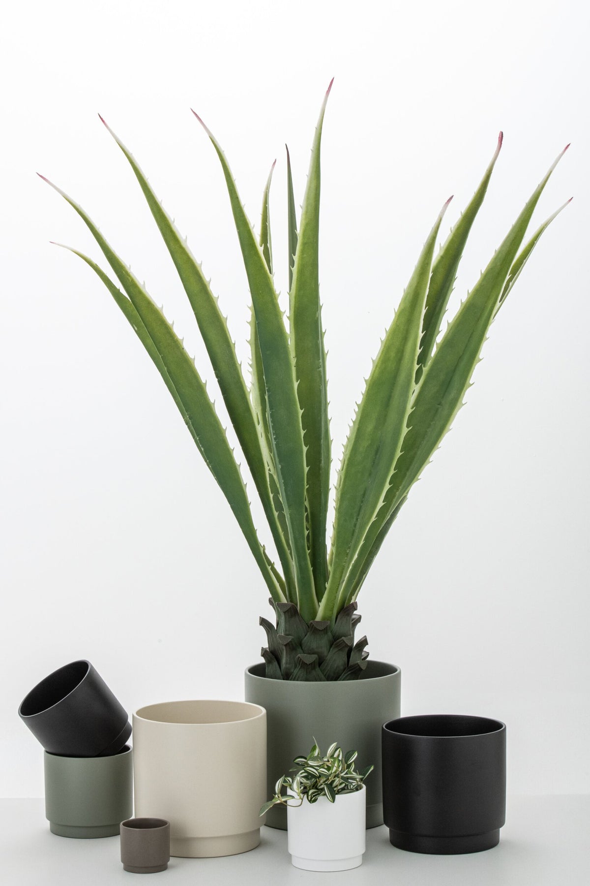 Agave Broken White Artificial Green 80x80x150cm