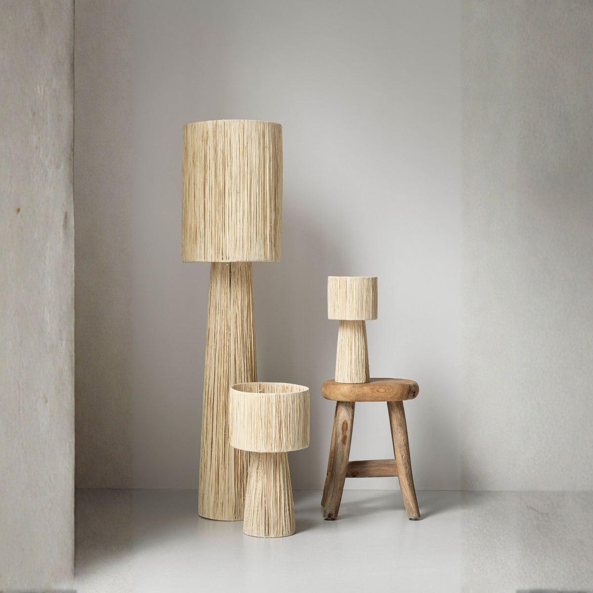Table Lamp Marbella Palm Leaf Natural Small MUST Living