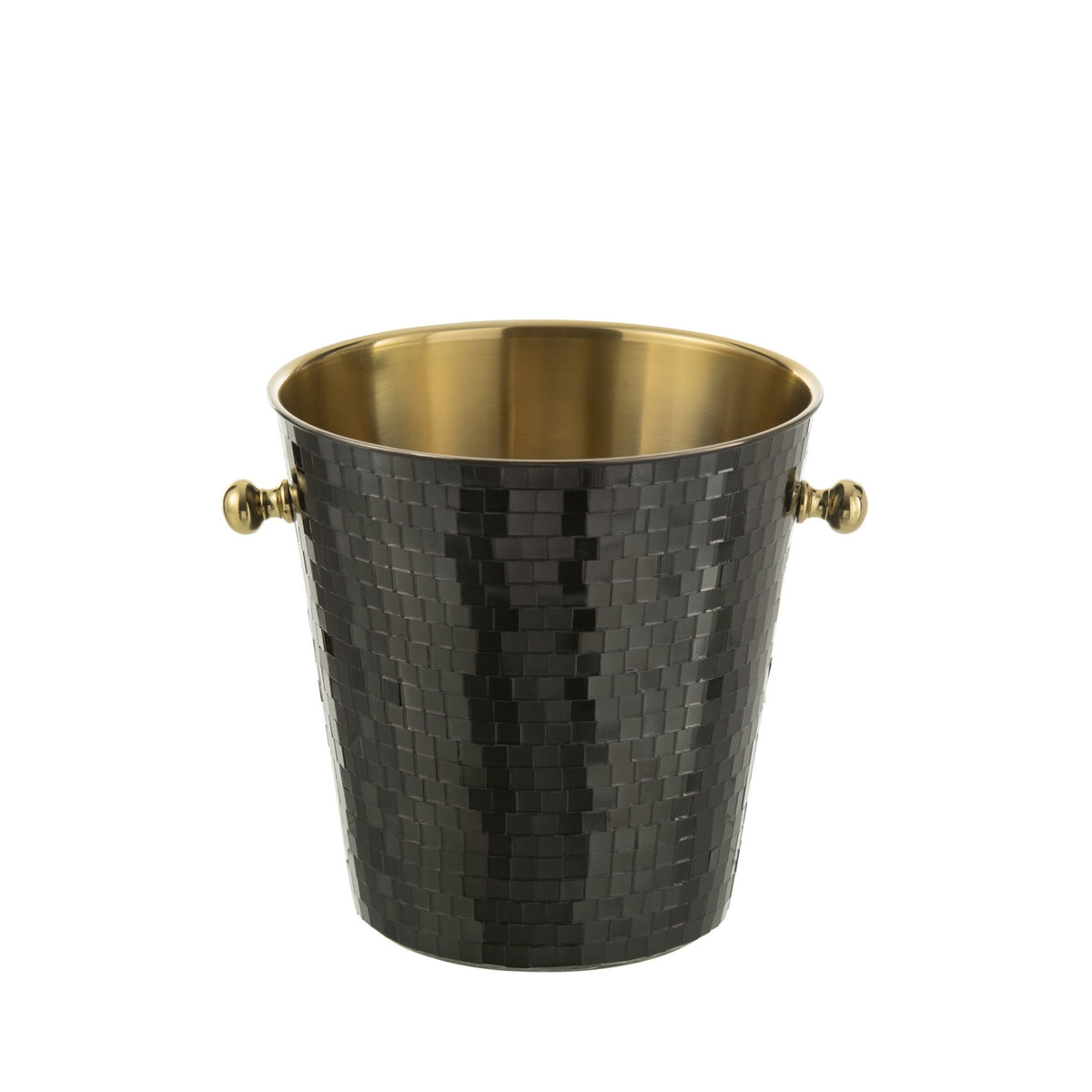 Ice Bucket Mosaic Stainless Steel Black J-Line