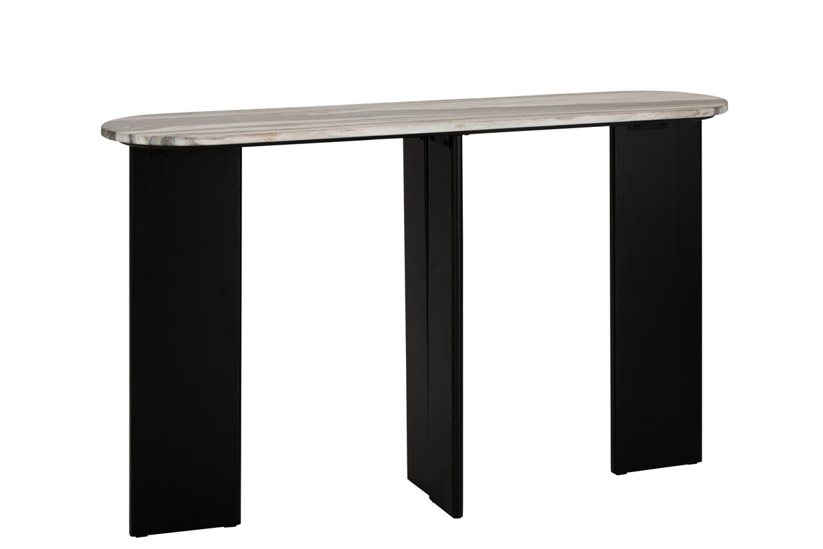Console Table Mathilde Black/Grey Marble J-Line