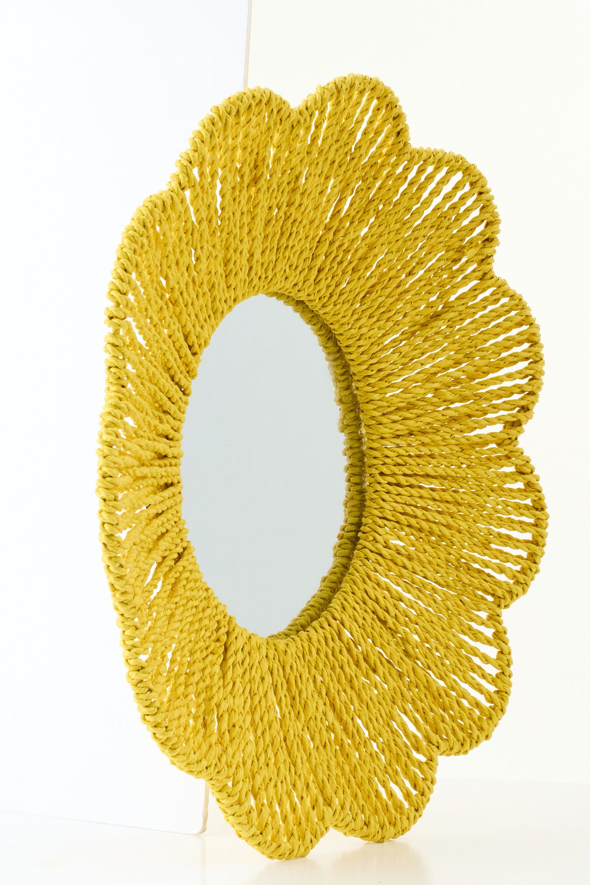 Raffia Yellow J-Line Wall Mirror