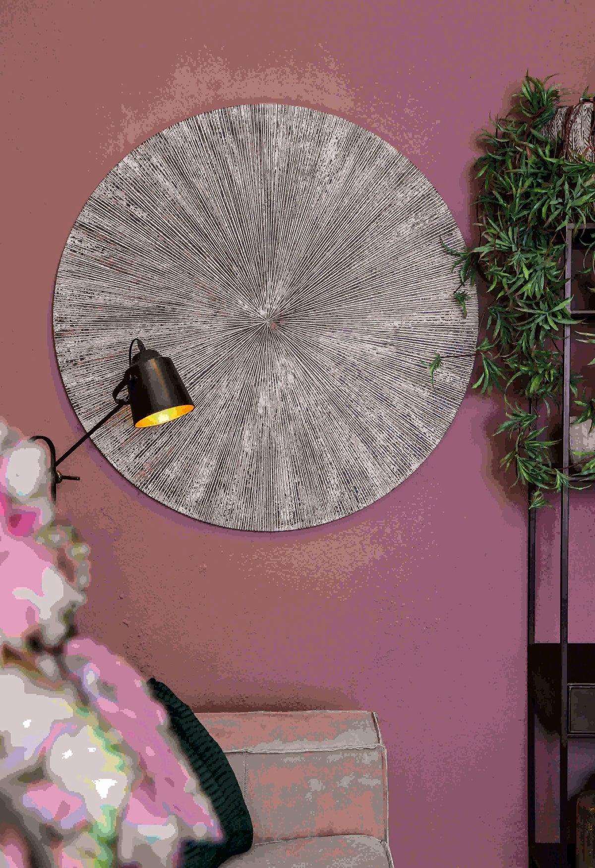 Wall Panel Zapp Ribbed Round White Large PTMD