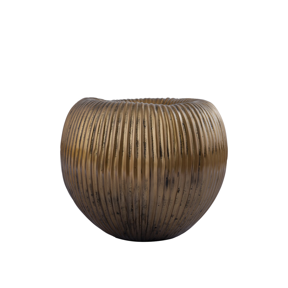Russen Gold Low Flower Pot Small PTMD