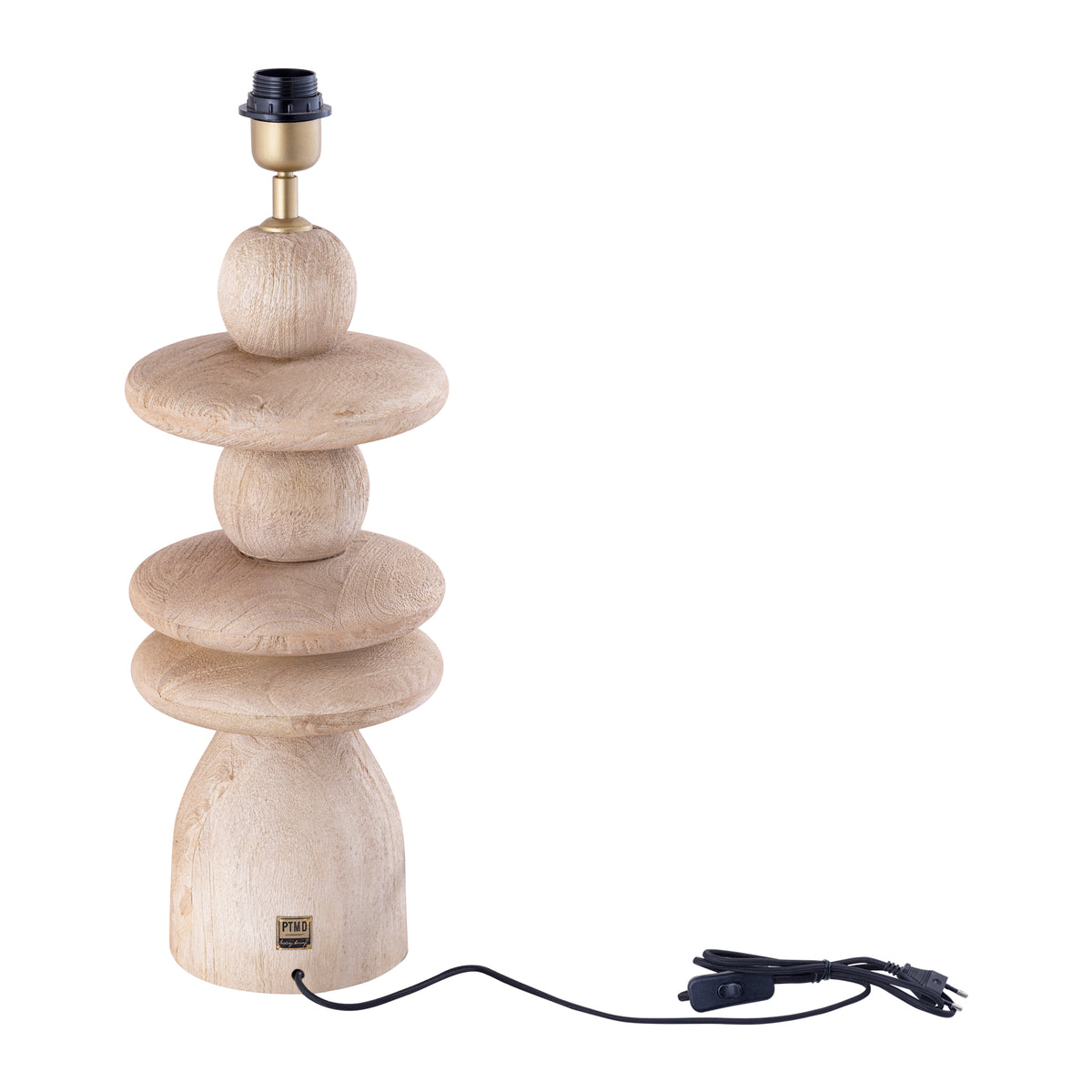 PTMD Table Lamp Base Callain Mango Round