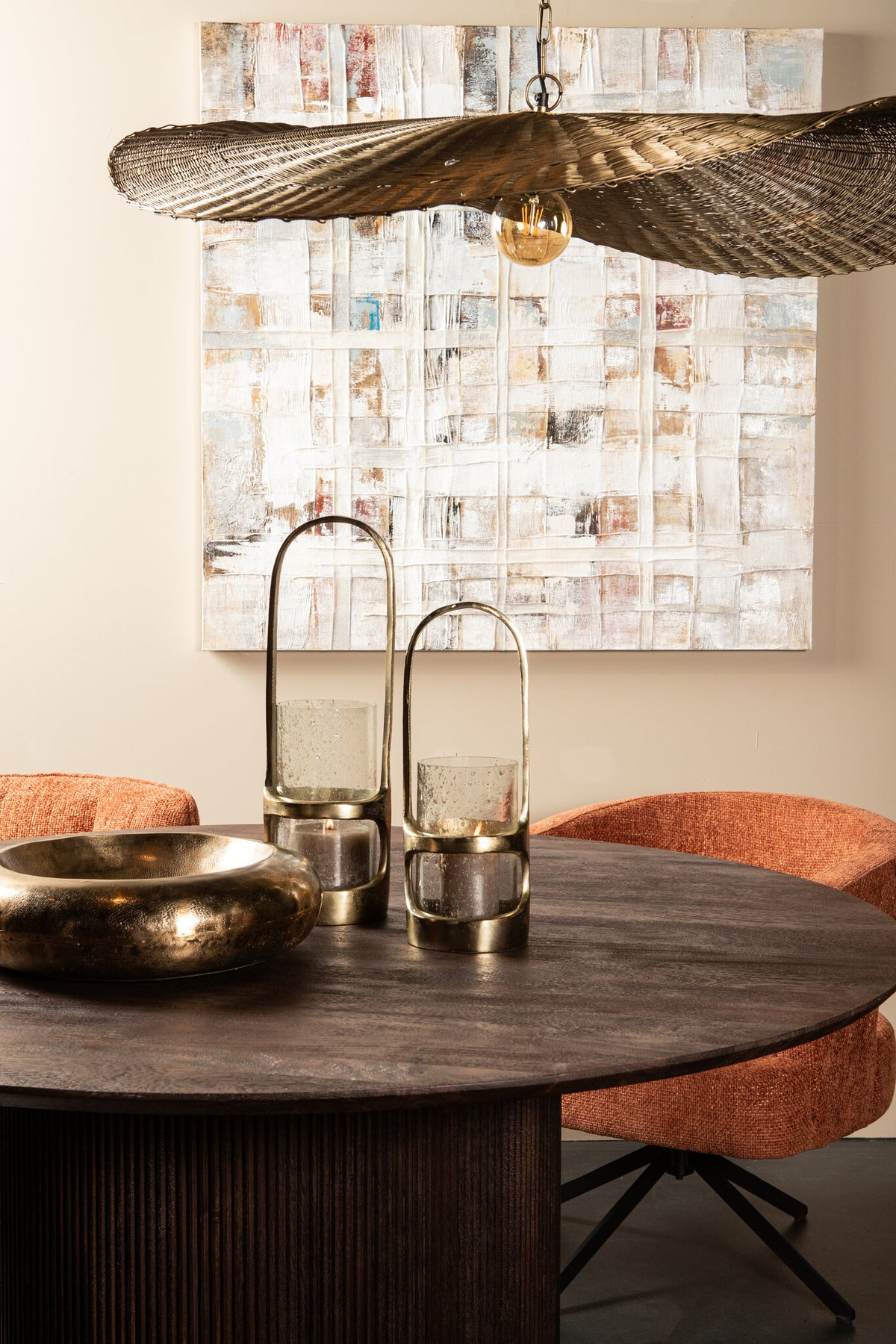 Lantern Rahana L - 15x15x49 cm - Aluminum - Gold PTMD