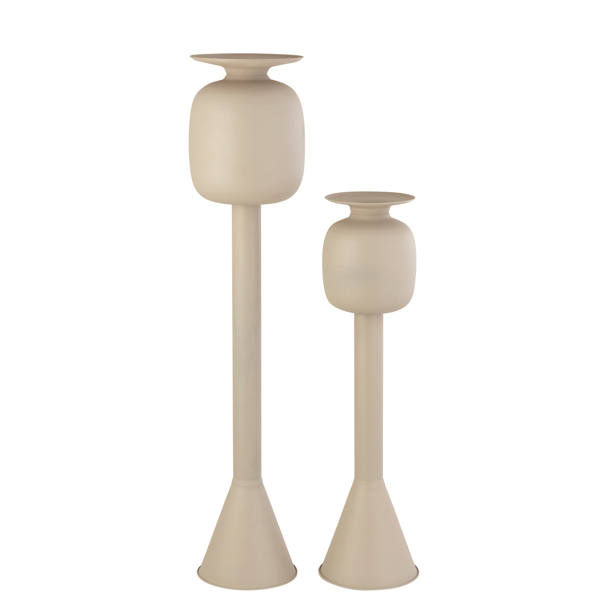 Dainah Cream iron pot on long stand Large PTMD