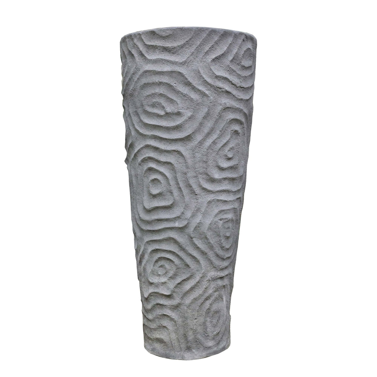 Beth Grey cement extremely large pot organic pattern L PTMD