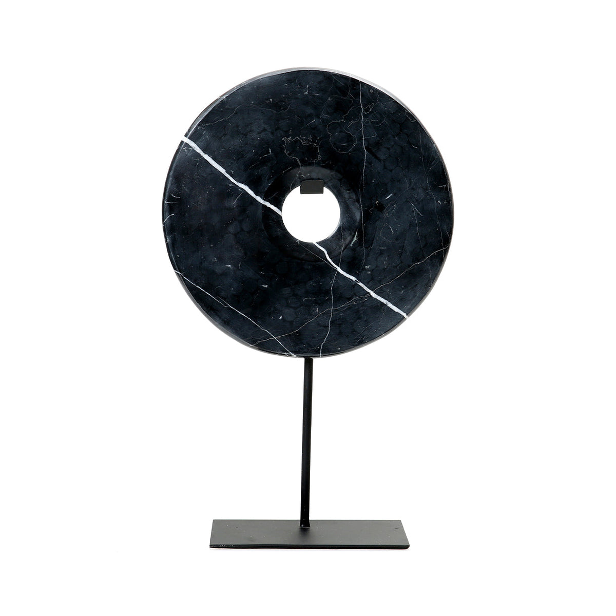 The Marble Disc On Stand Black Large Bazar Bizar