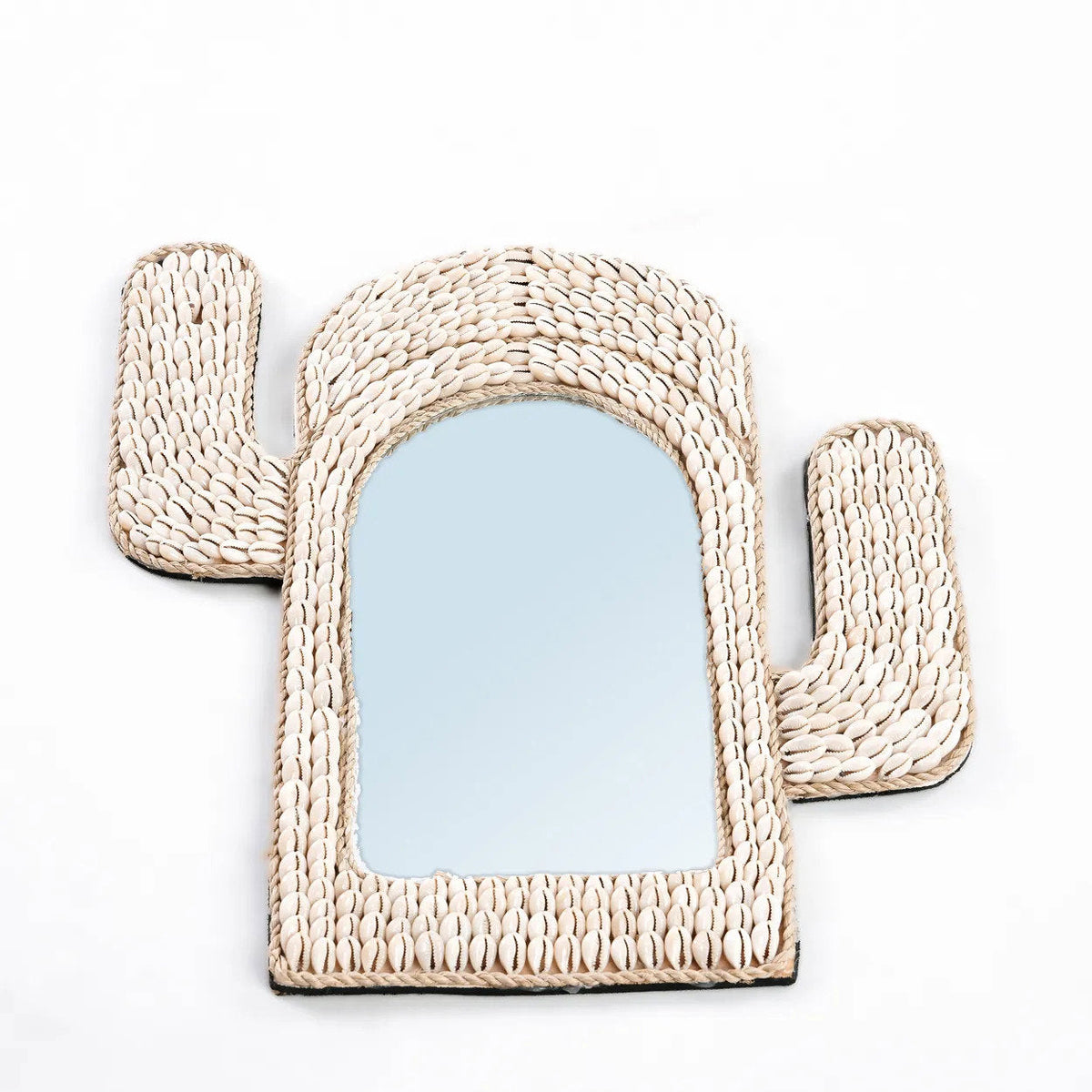 The Cactus Shell Mirror - White 40x38cm Bazar Bizar
