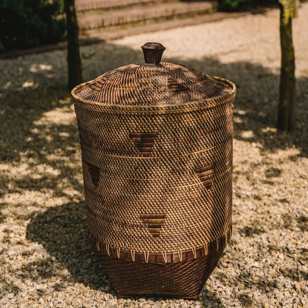 The Colonial Laundry Basket Natural Brown XL Bazar Bizarre