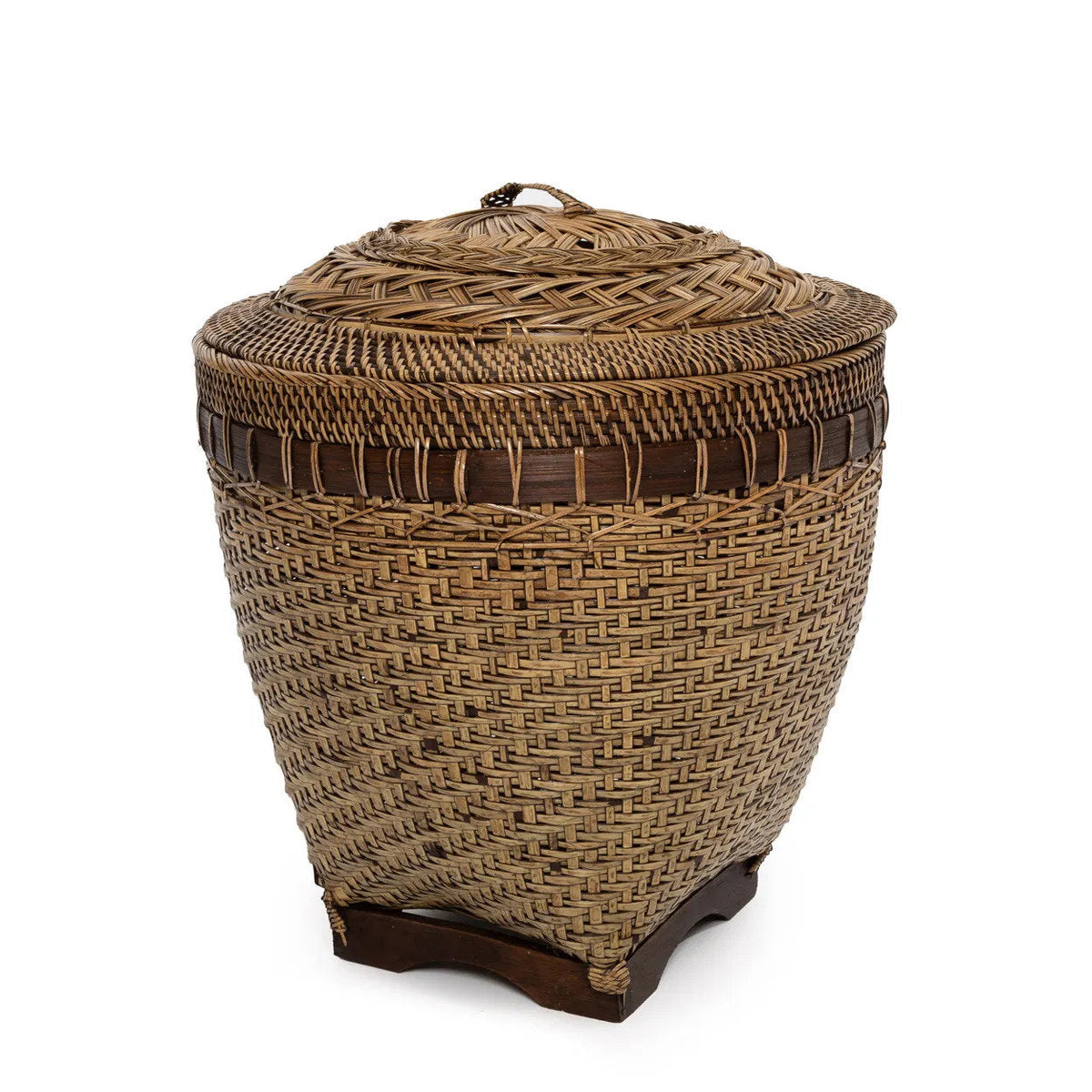 The Colonial Storage Basket Brown Medium Bazar Bizar