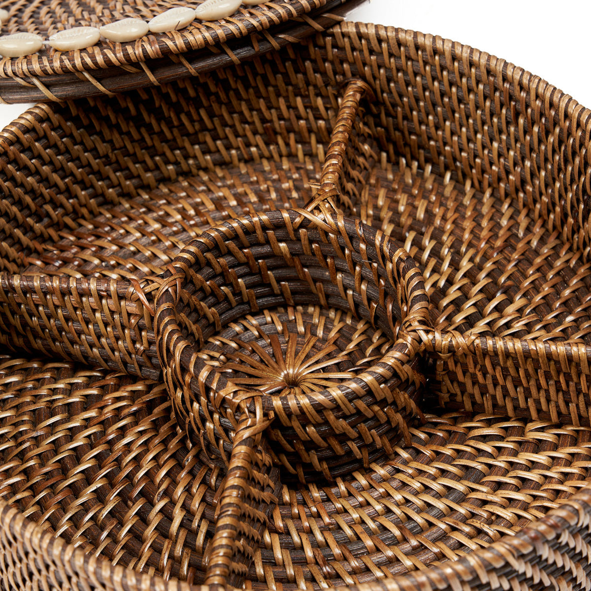 The Rattan Cubby Organizer Natural Brown Bazar Bizar