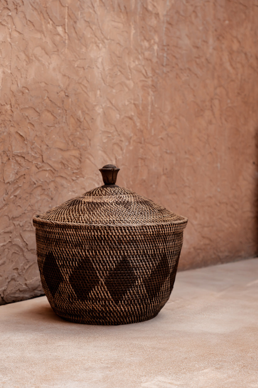 De Opberg Crown Basket Natural Brown Bazar Bizar