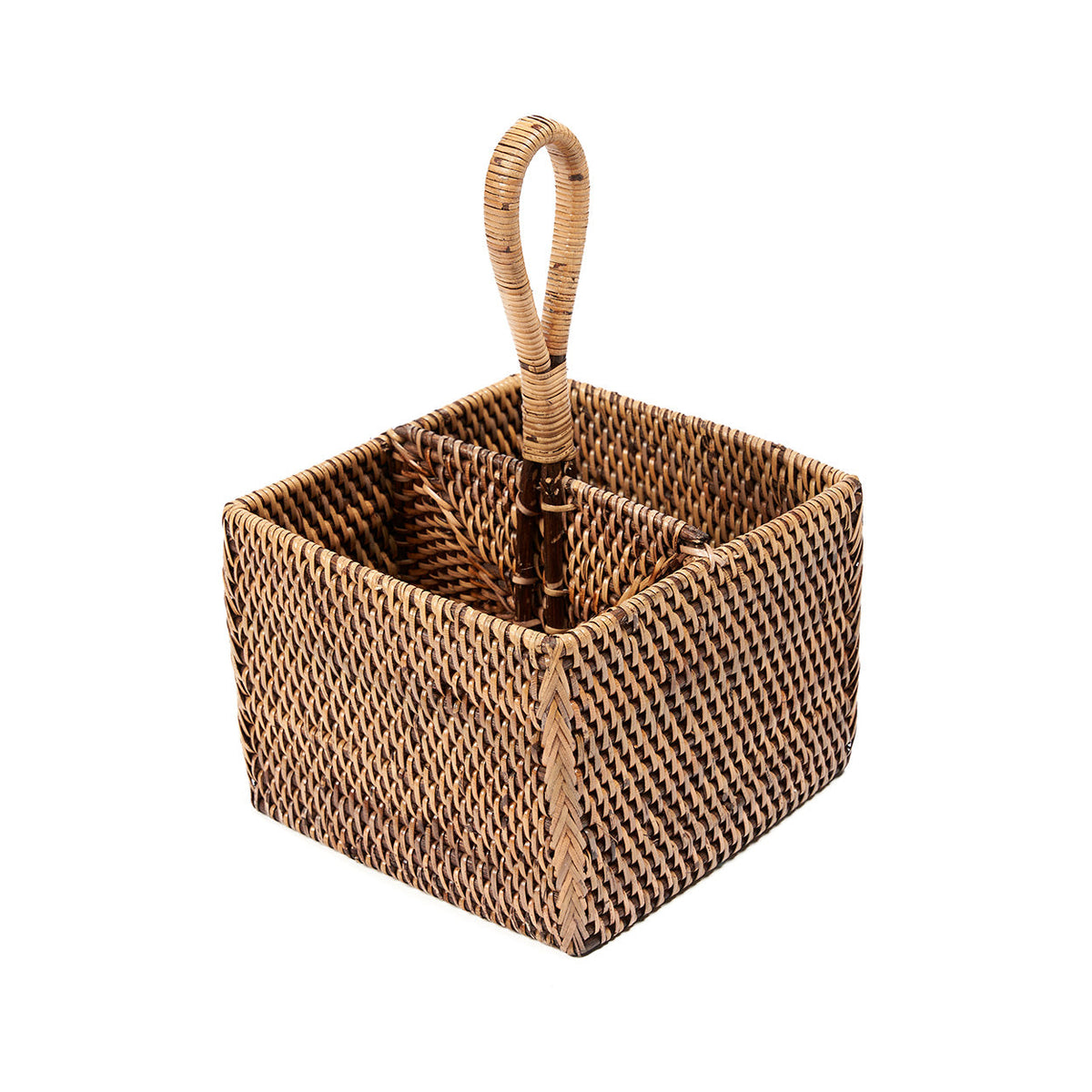The Rattan Cutlery Holder N°2 Natural Brown