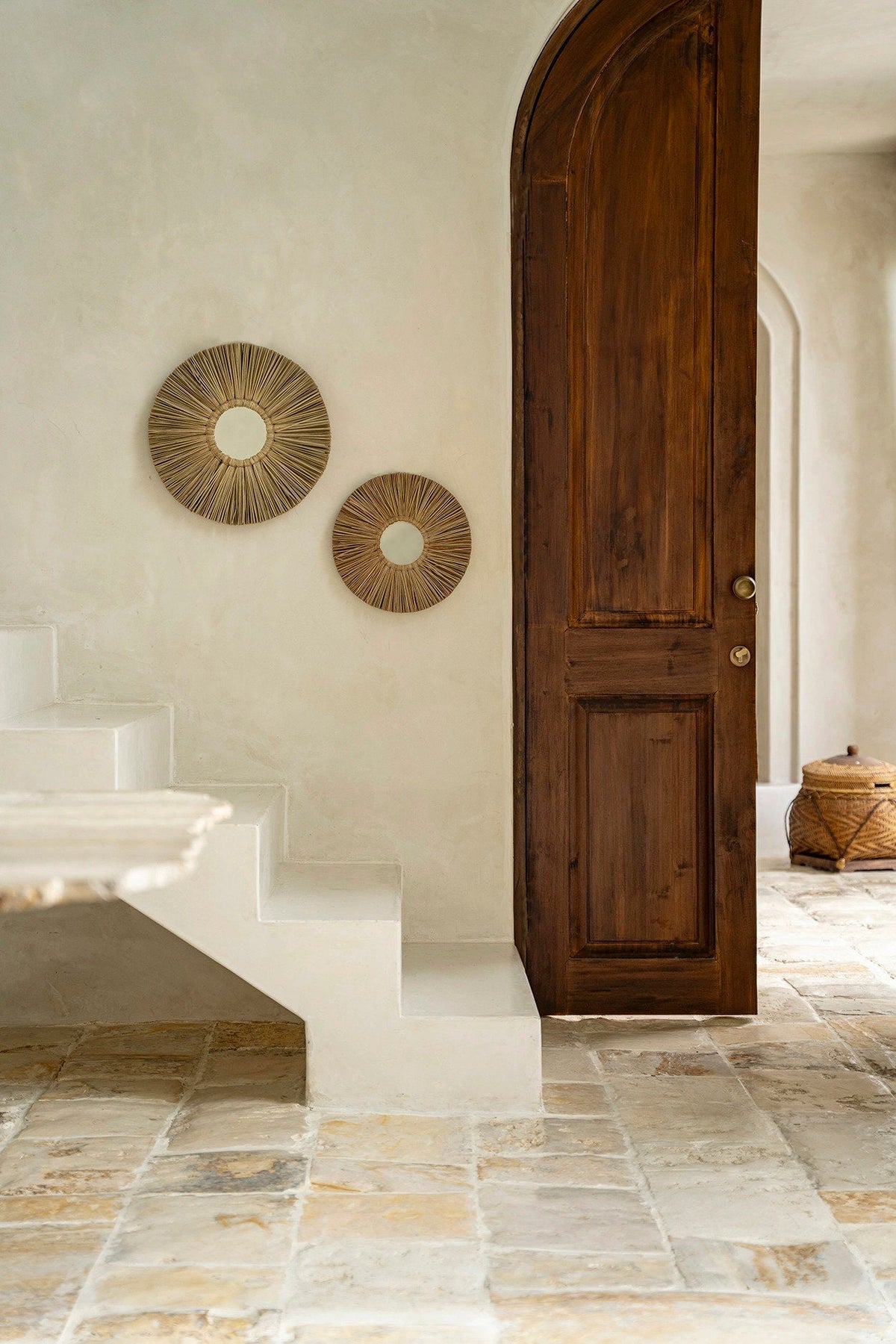The Alang Alang Mirror - Natural - M 45x45cm