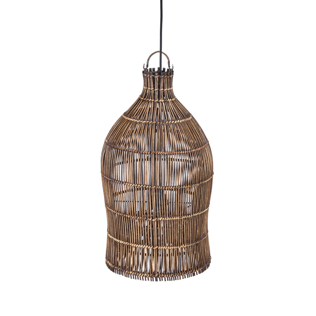 The Woven Bell Pendant Light Dark Walnut S Bazar Bizar