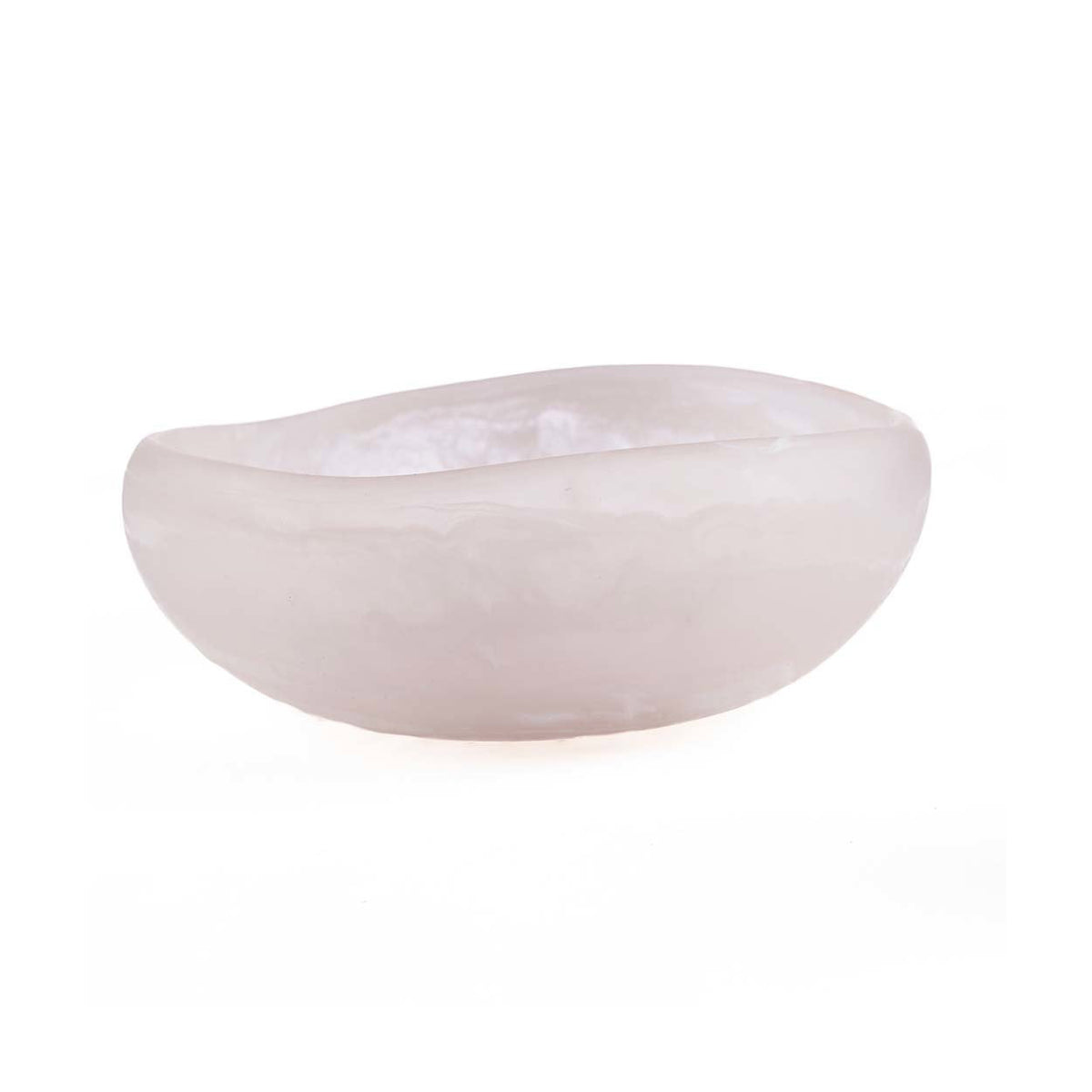 The Resin Organic Bowl - Pink White- Large Bazar Bizar