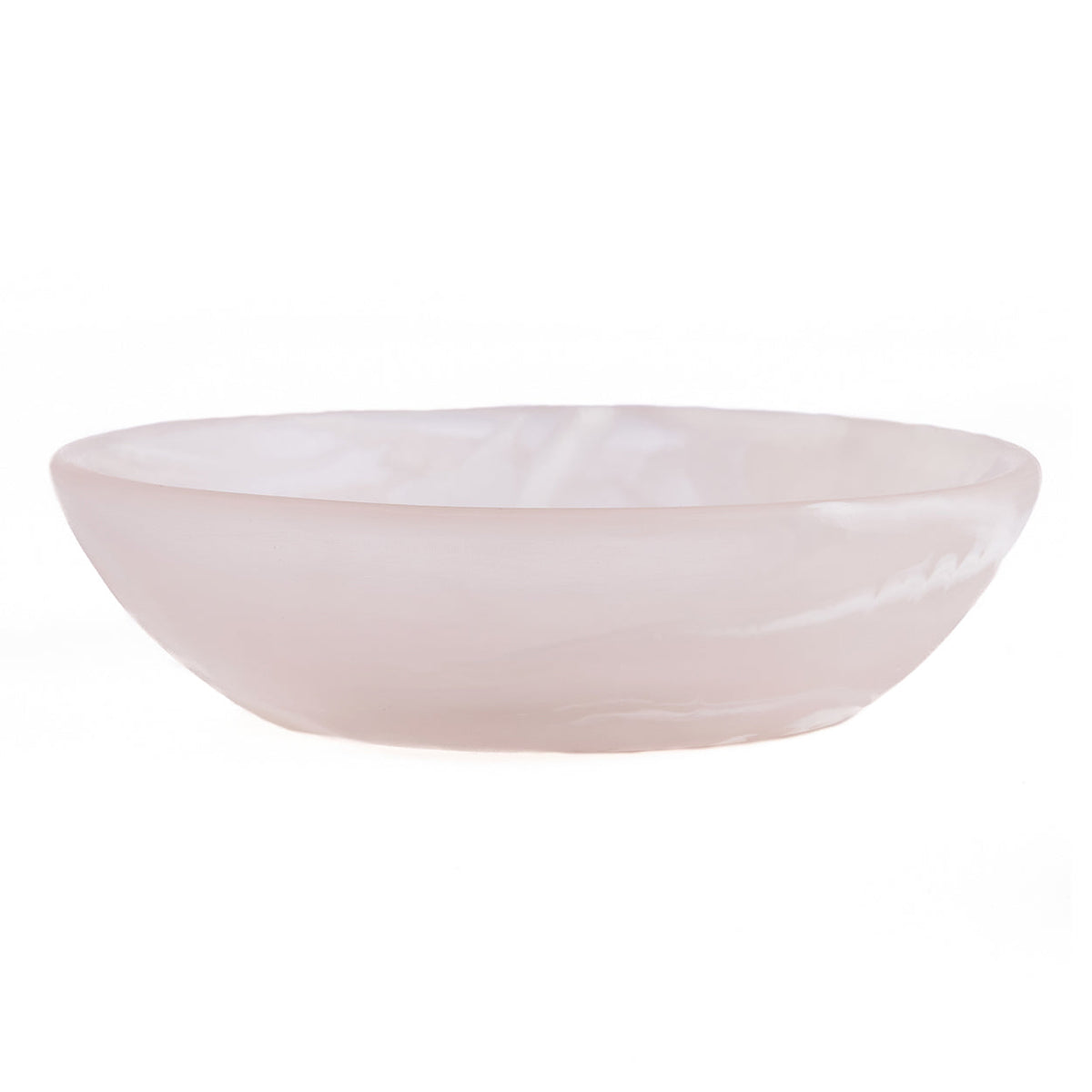 The Resin Organic Bowl Pink White Medium Bazar Bizar