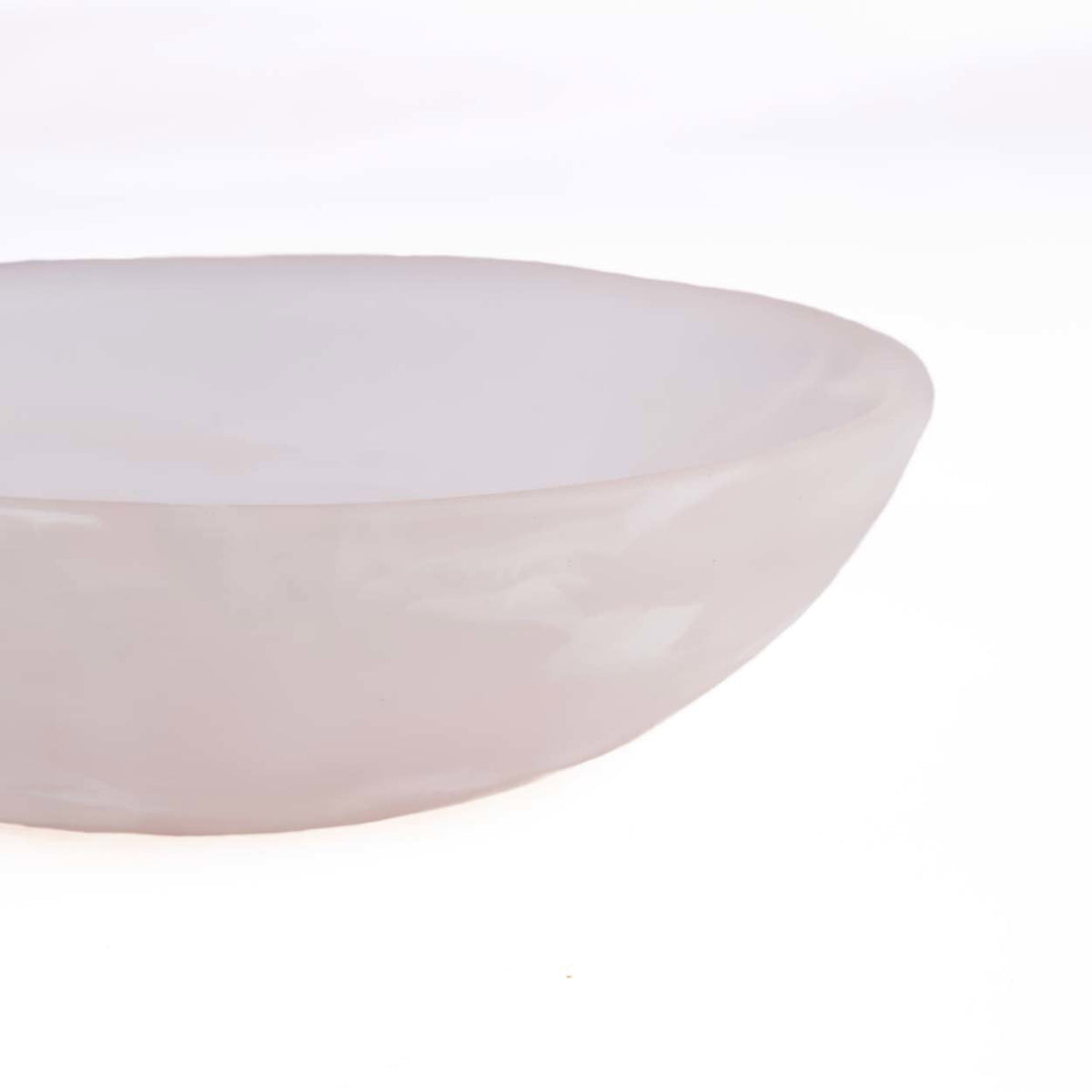 The Resin Organic Bowl Pink White Medium Bazar Bizar