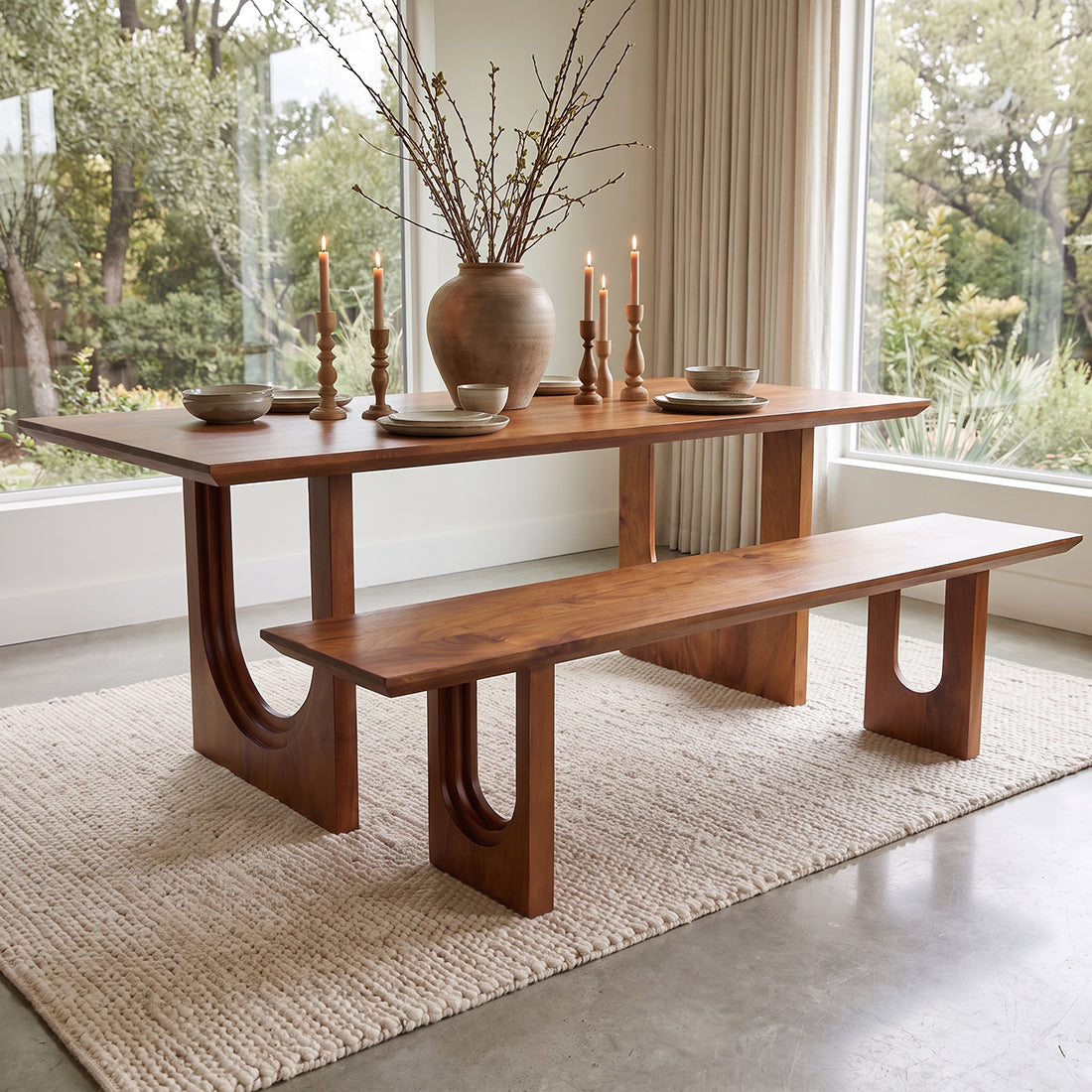 Bullnose Dining Bench Chamfered 180cm Raw Materials