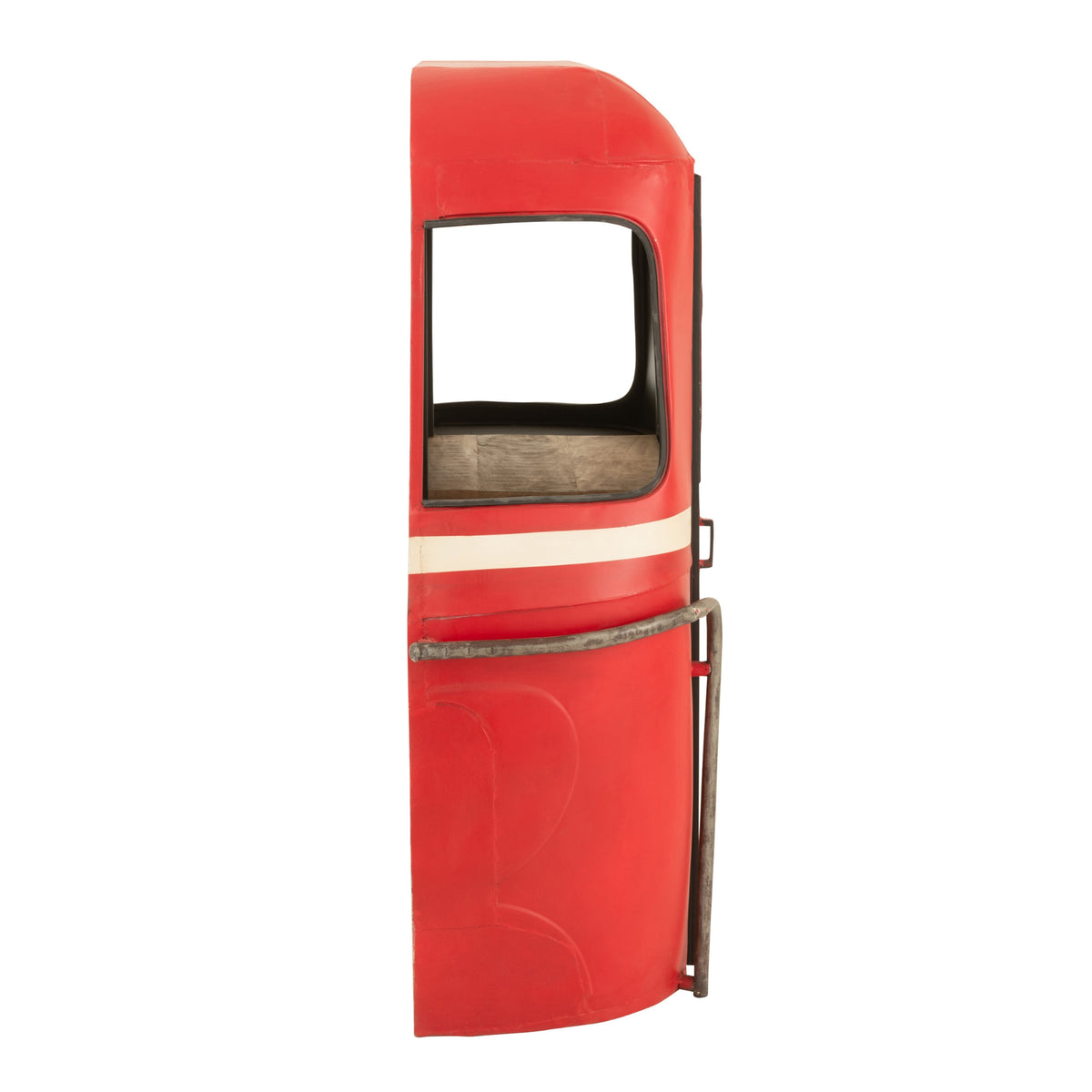Cable Wagon Bar Stool Iron/Mango Wood Red J-Line