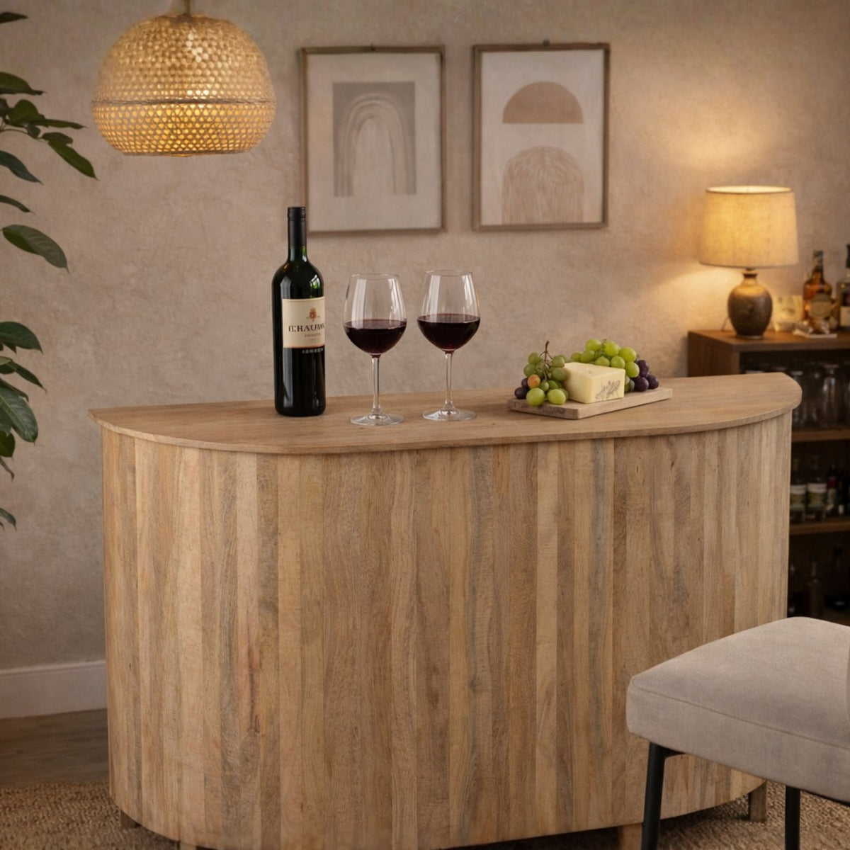 Bar Furniture Lounge Mango Wood Natural J-Line