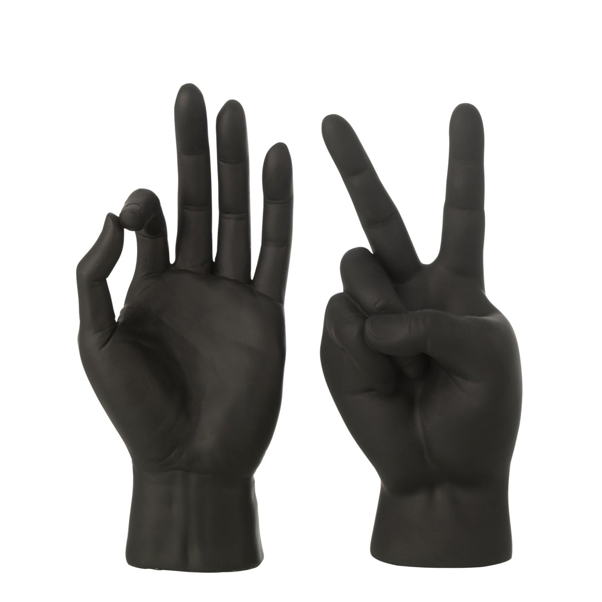 J-Line Black Polystone Sign Language Figurine Assortment, 2 pcs