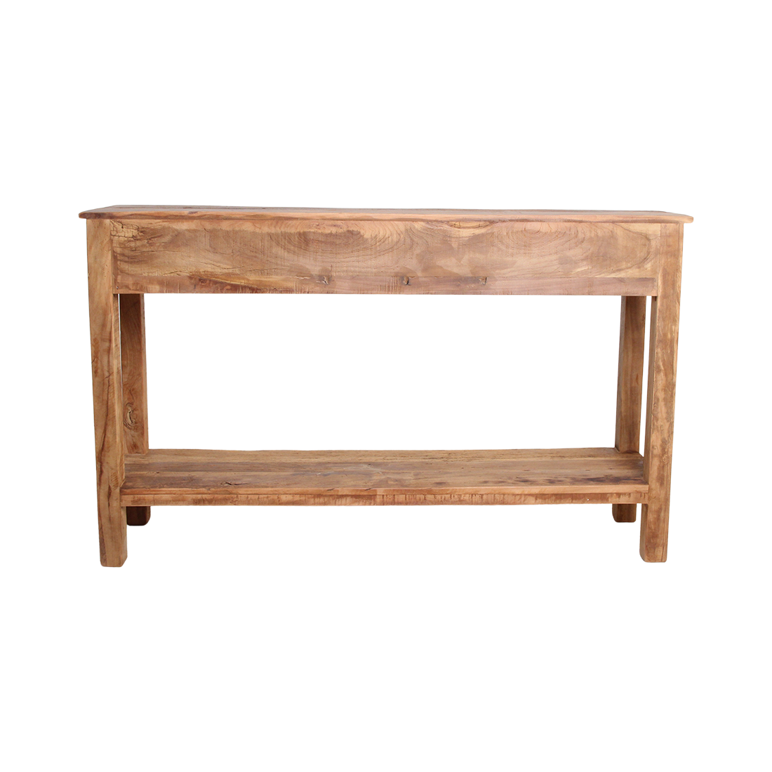 Farmwood Side Table With 3 Drawers Raw Materials