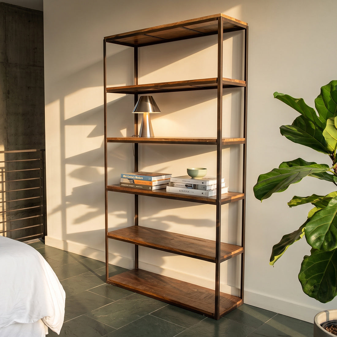 Factory Wall Cabinet With Wooden Shelves Raw Materials