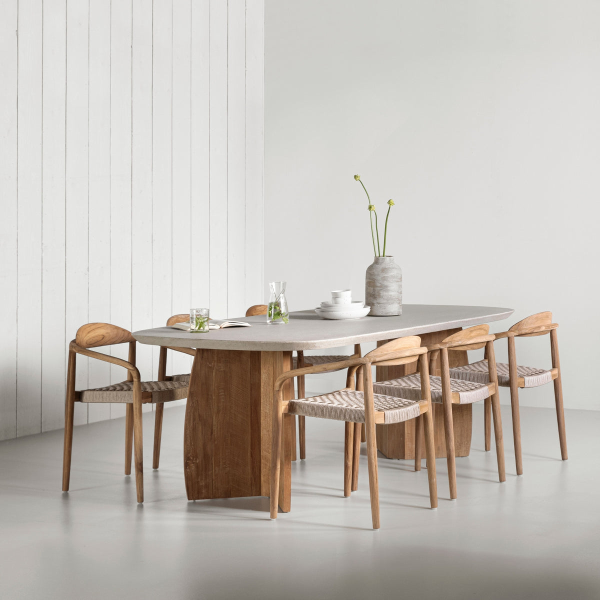 DTP Home Nova Dining Table Travertine 250cm