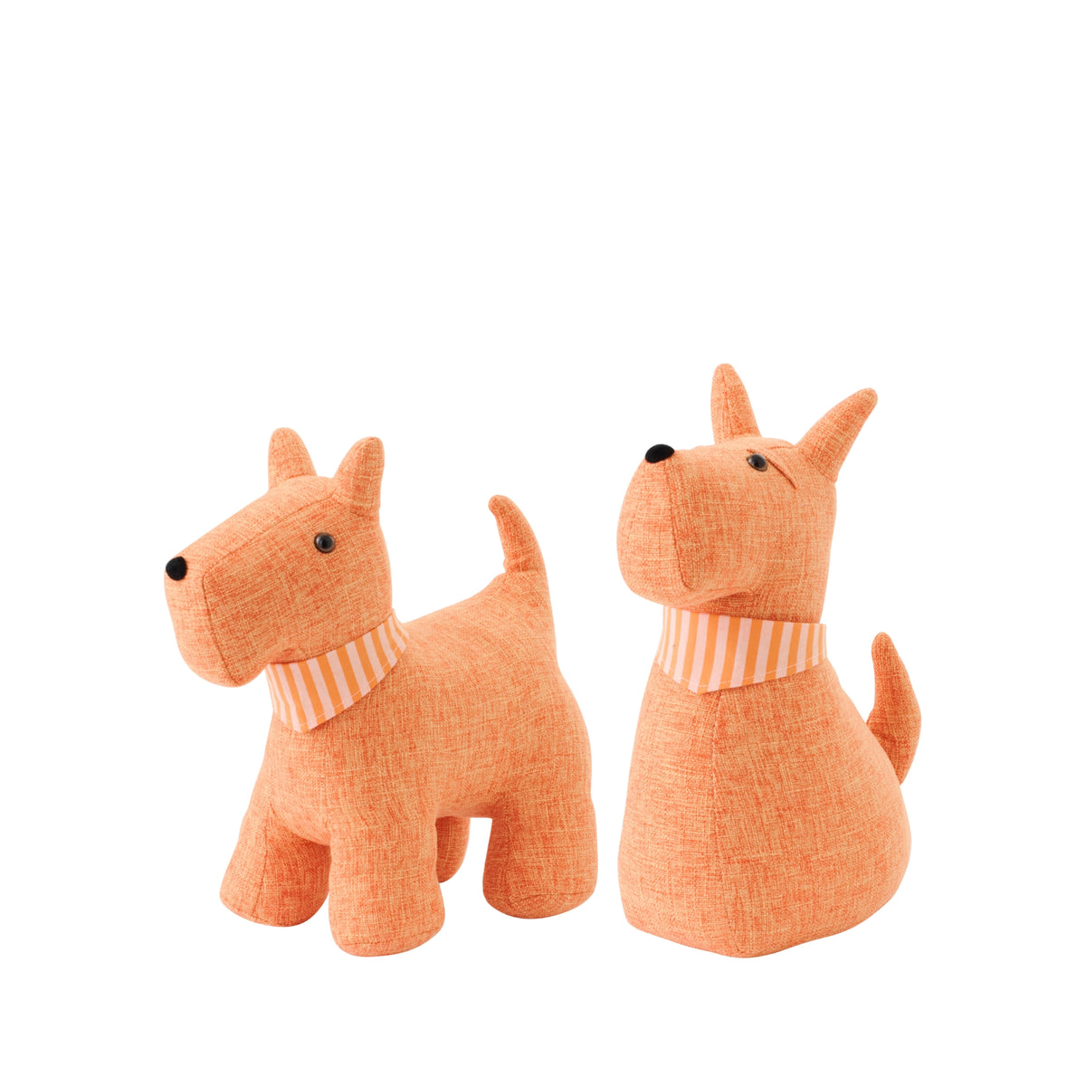Door Stoppers Puppies in Orange with Scarf J-Line
