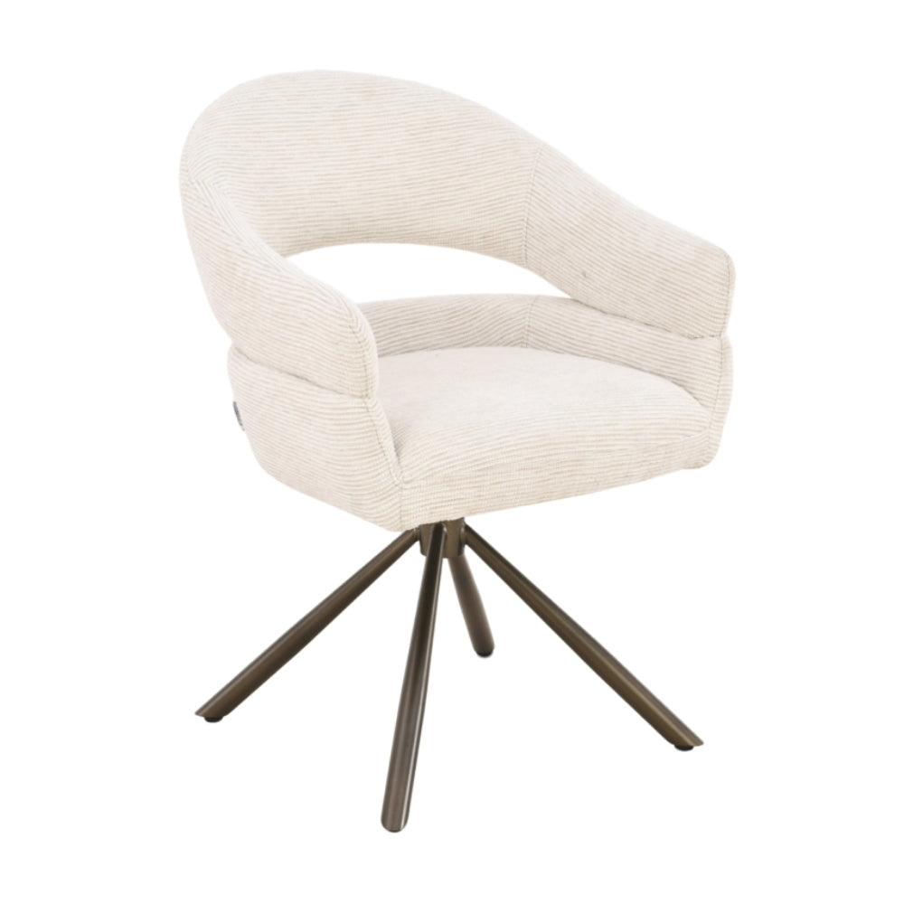 MUST Living Clooney Natural Swivel Dining Chair