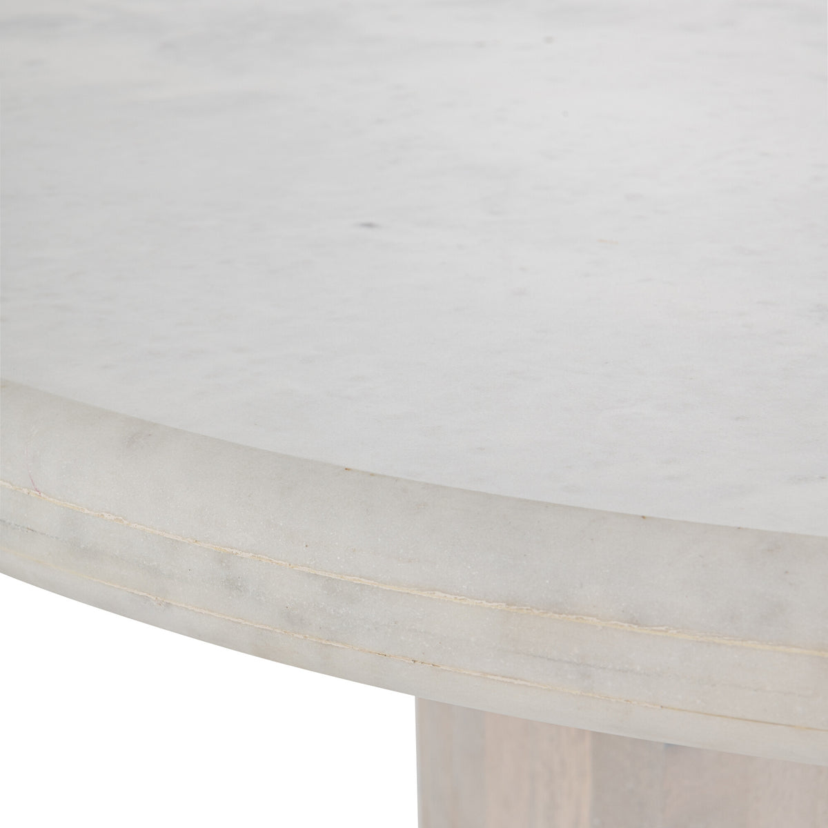 Round Marble Dining Table Off-White Large J-Line