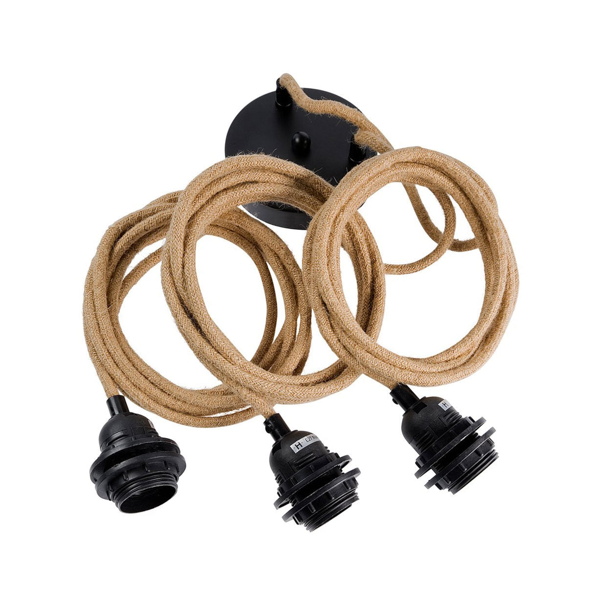 Ceiling light with 3 fittings Natural Black Bazar Bizar