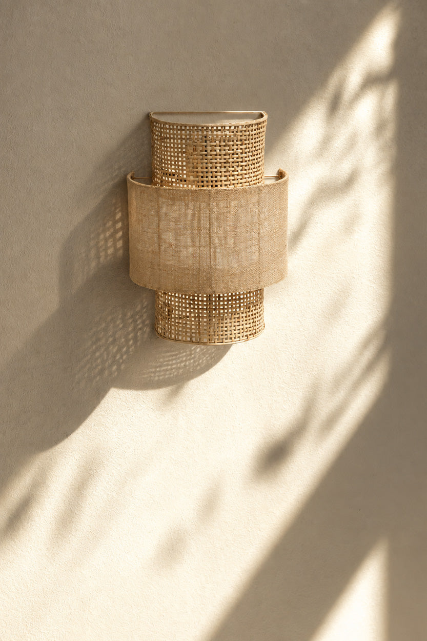The Bolly Jute Wall Lamp Natural M Bazar Bizarre