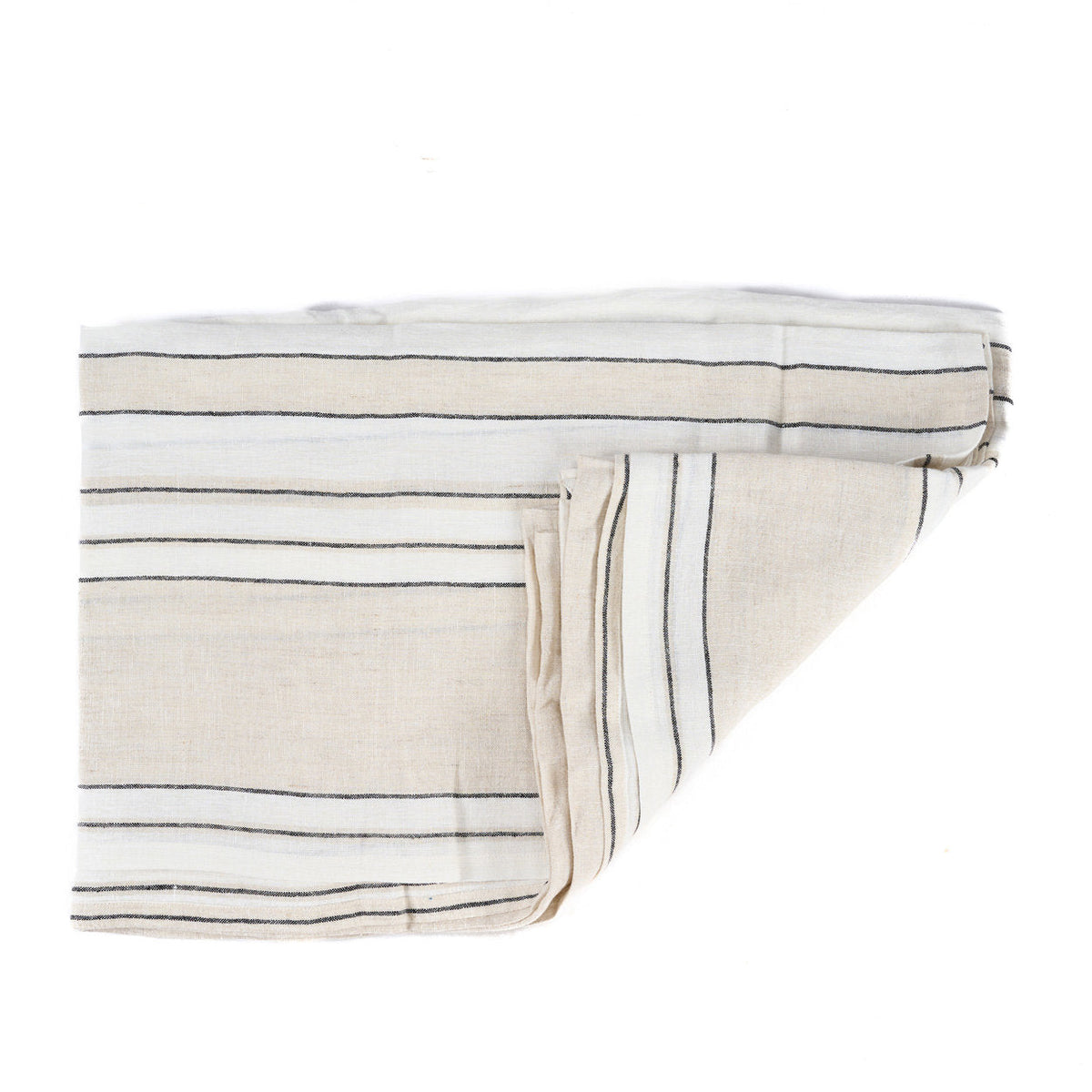 The Provence Tablecloth - Natural Black and White - 150x300