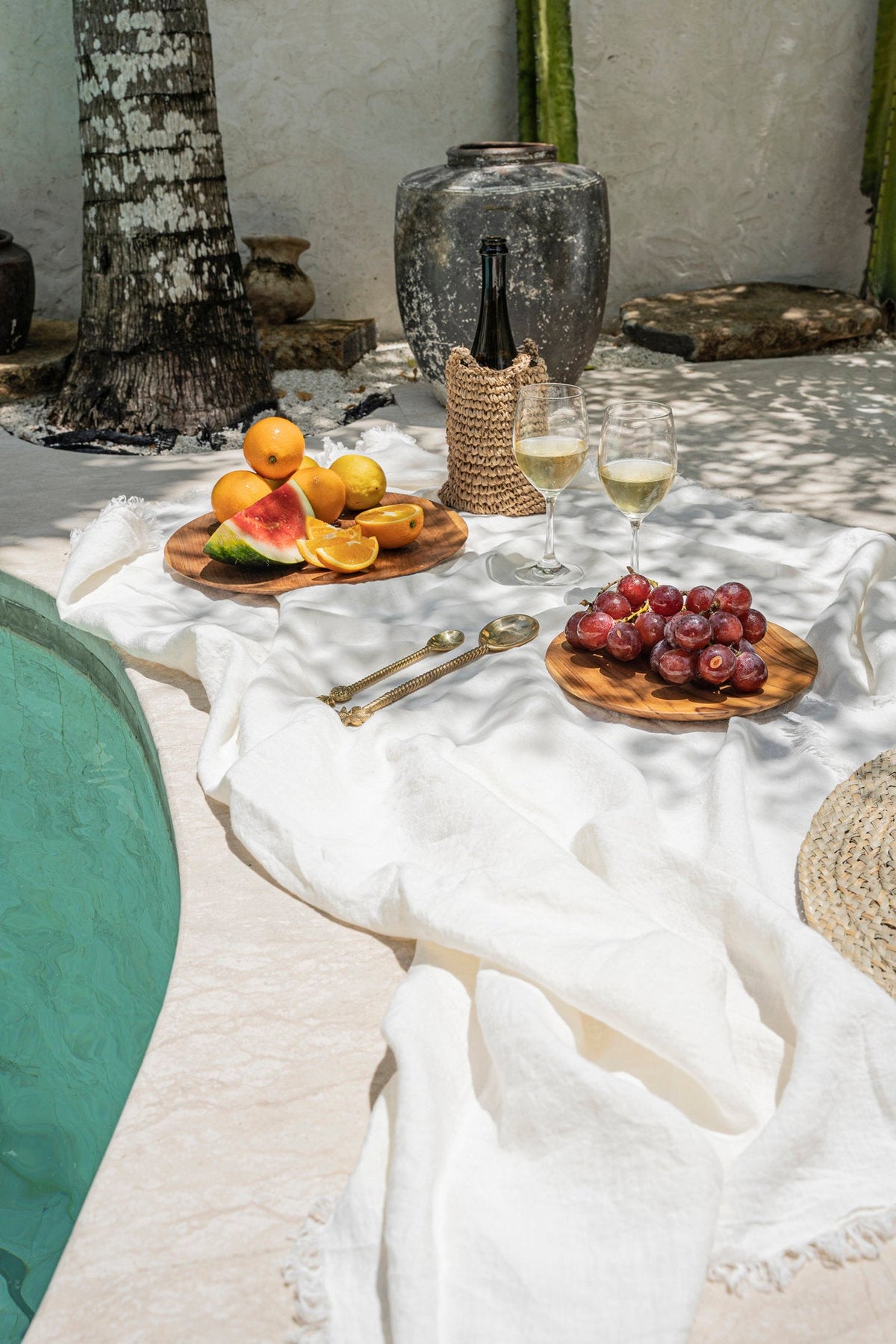 The Linen Tablecloth - White - 150x200 Bazar Bizar