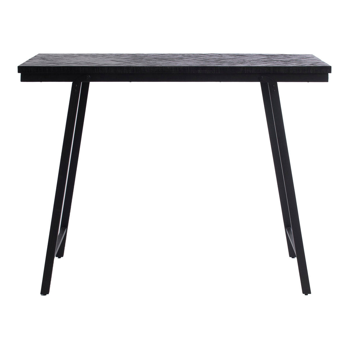 The Herringbone High Table - Black - 140