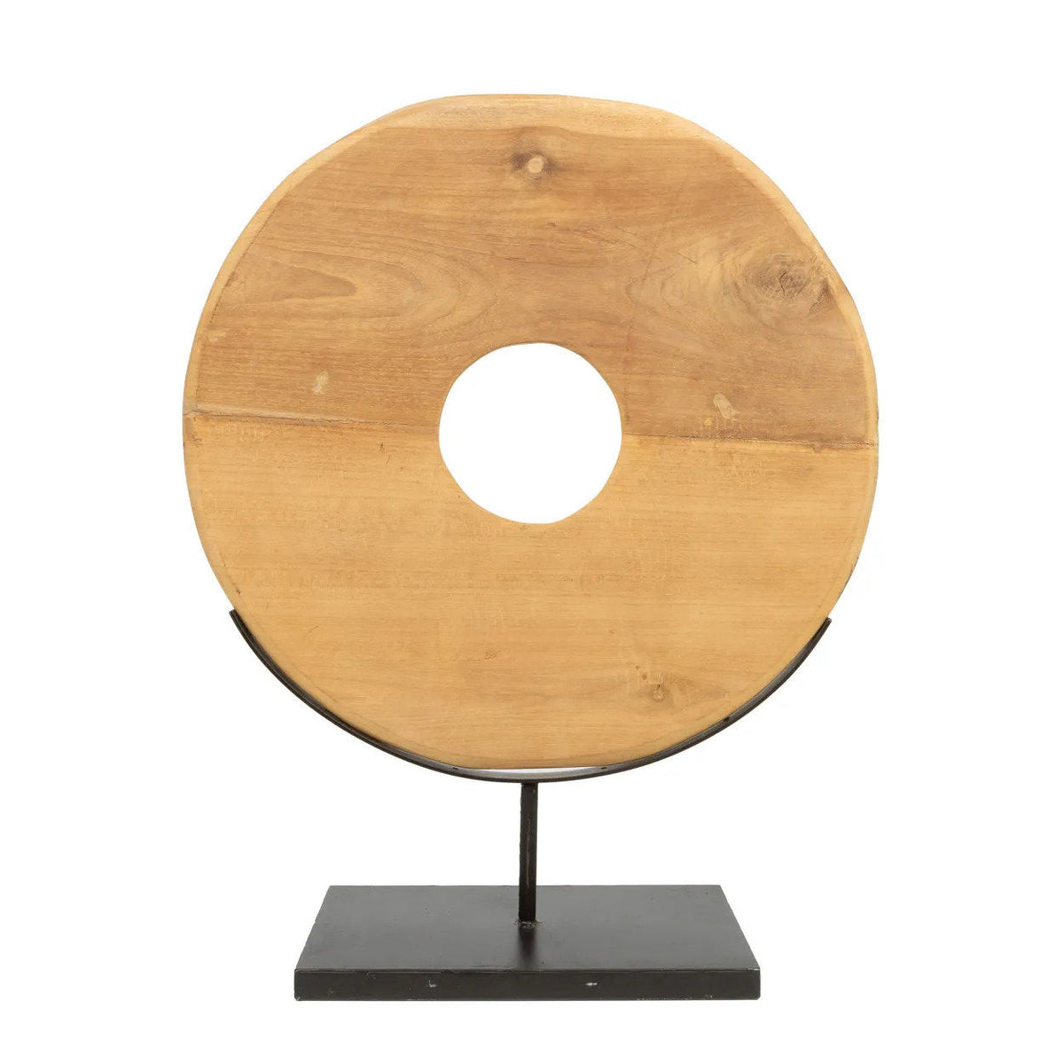 The Teak Disc on Stand Large Bazar Bizar