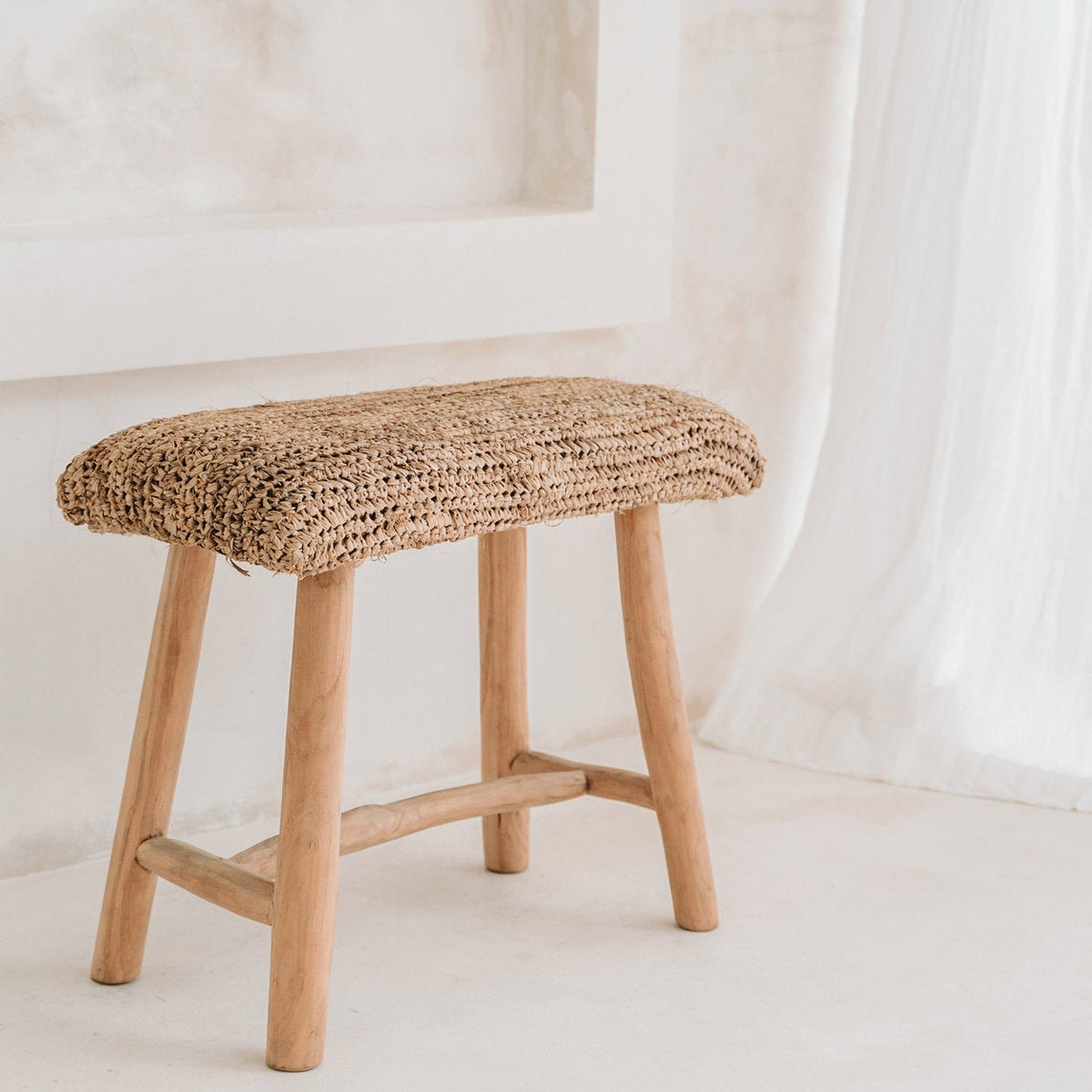 The Raffia Bench - Natural Bazar Bizar