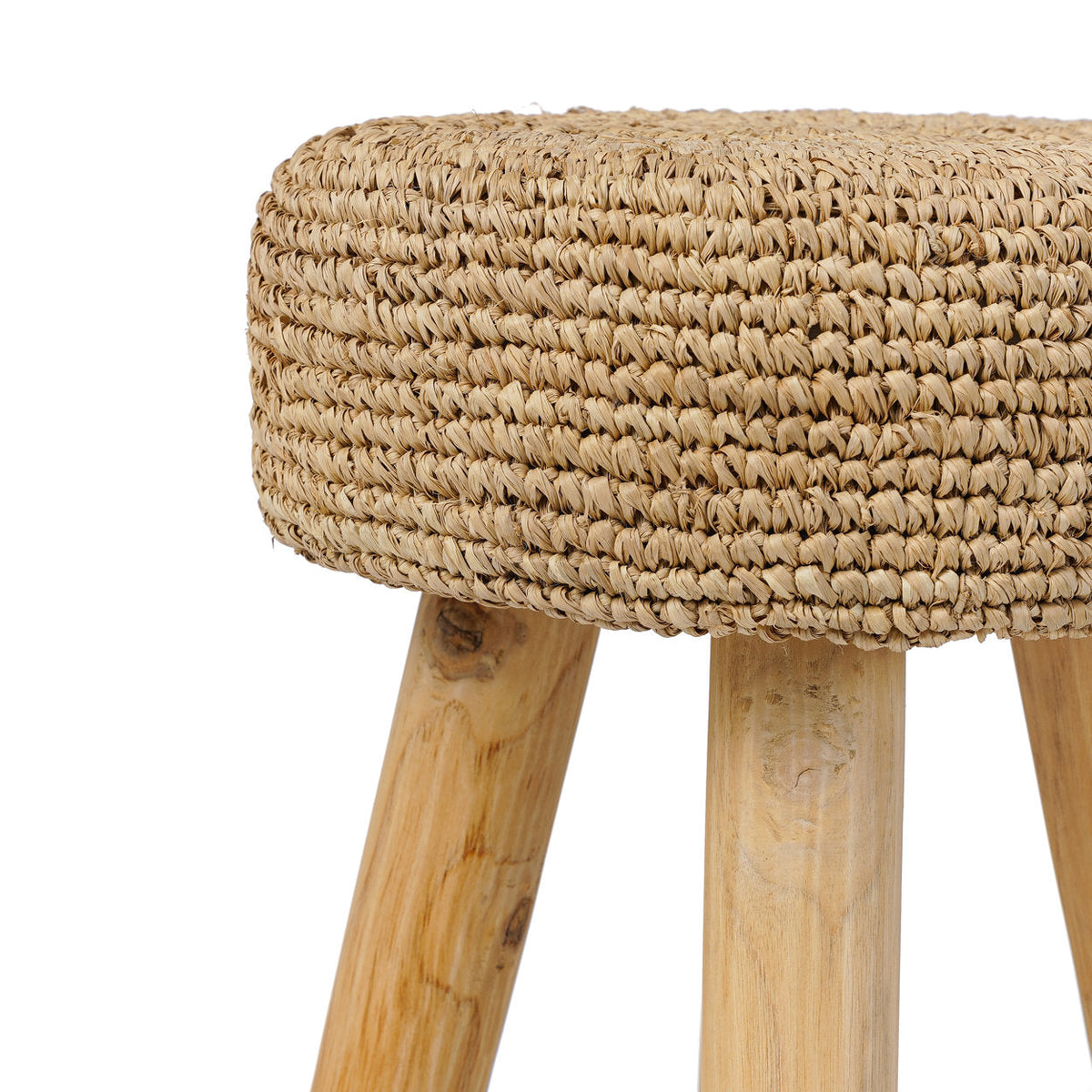 The Raffia Stool - Natural Bazar Bizarre