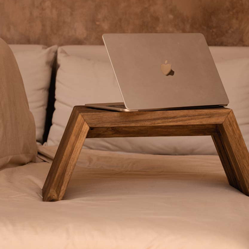 The Ashley Cocoon Laptop Table Natural Bazar Bizarre