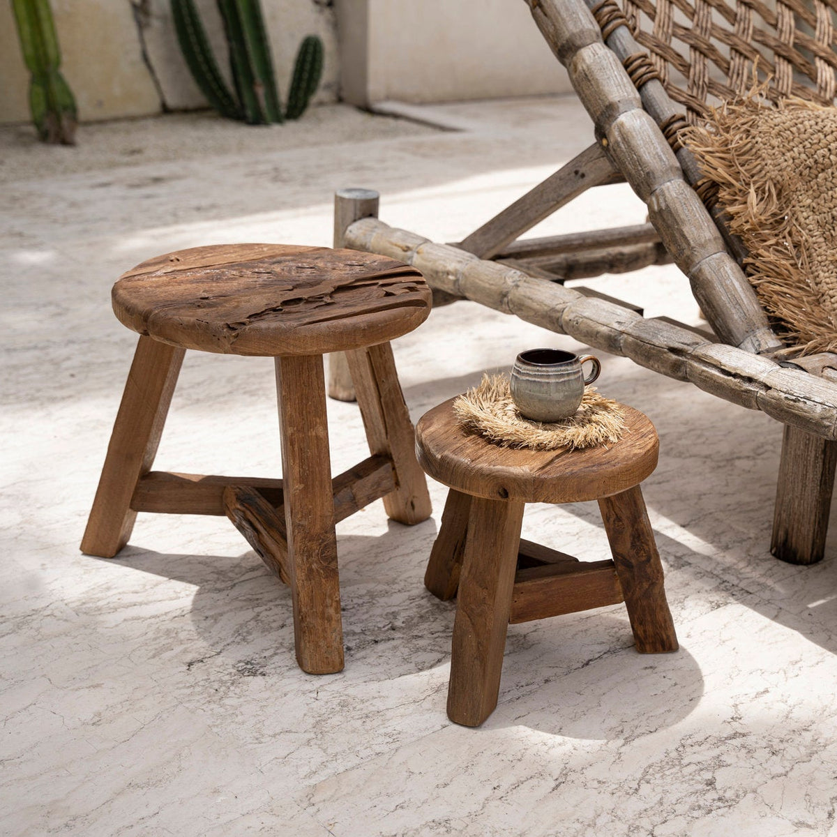 The Yatai Stool Natural Large Bazar Bizarre