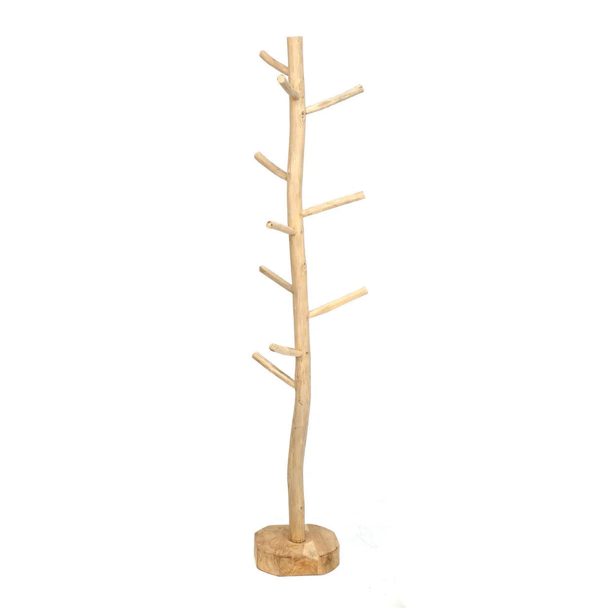 Teak Coat Rack Natural 160cm Bazar Bizar